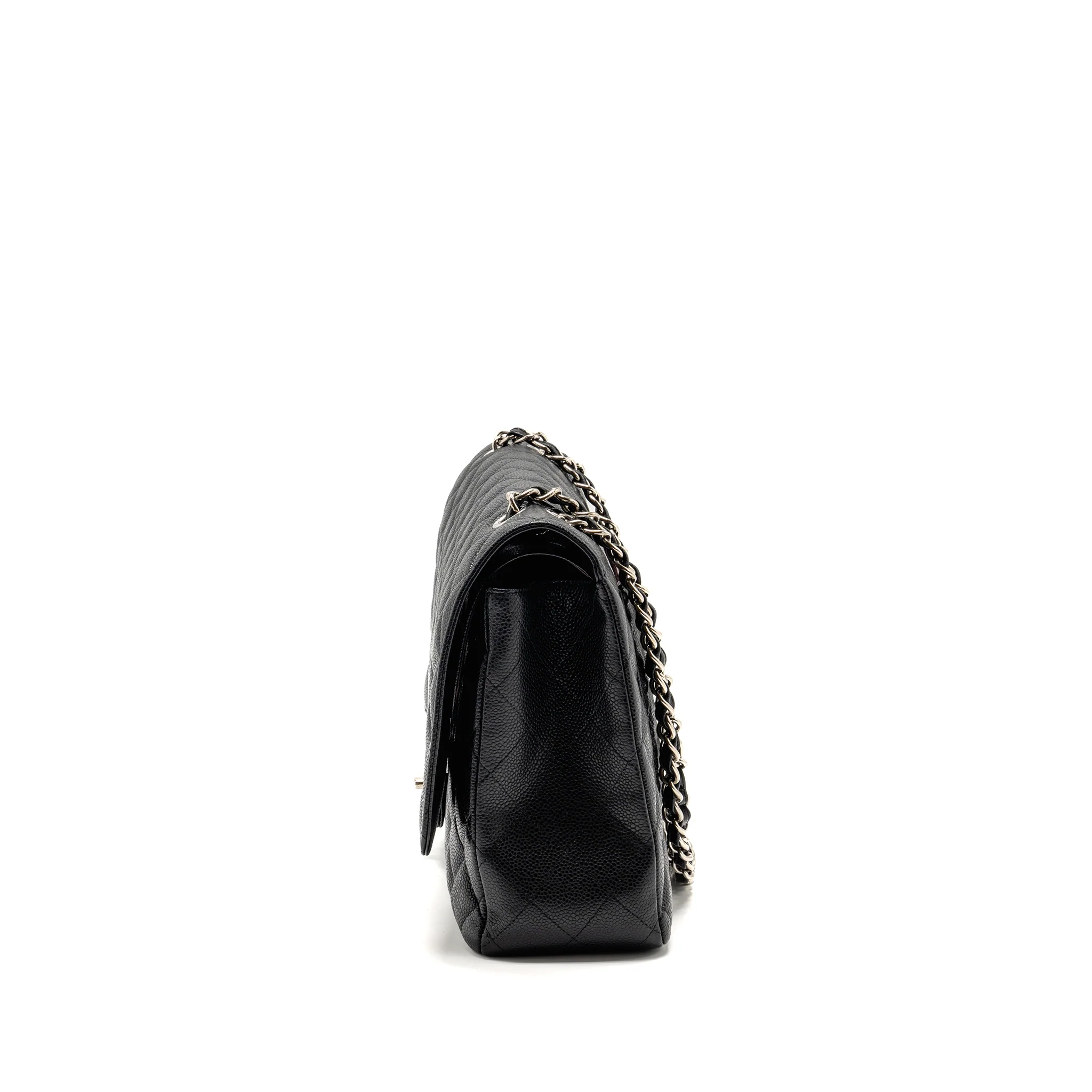 Chanel Maxi Classic Double Flap Bag Caviar Black SHW - Image 4