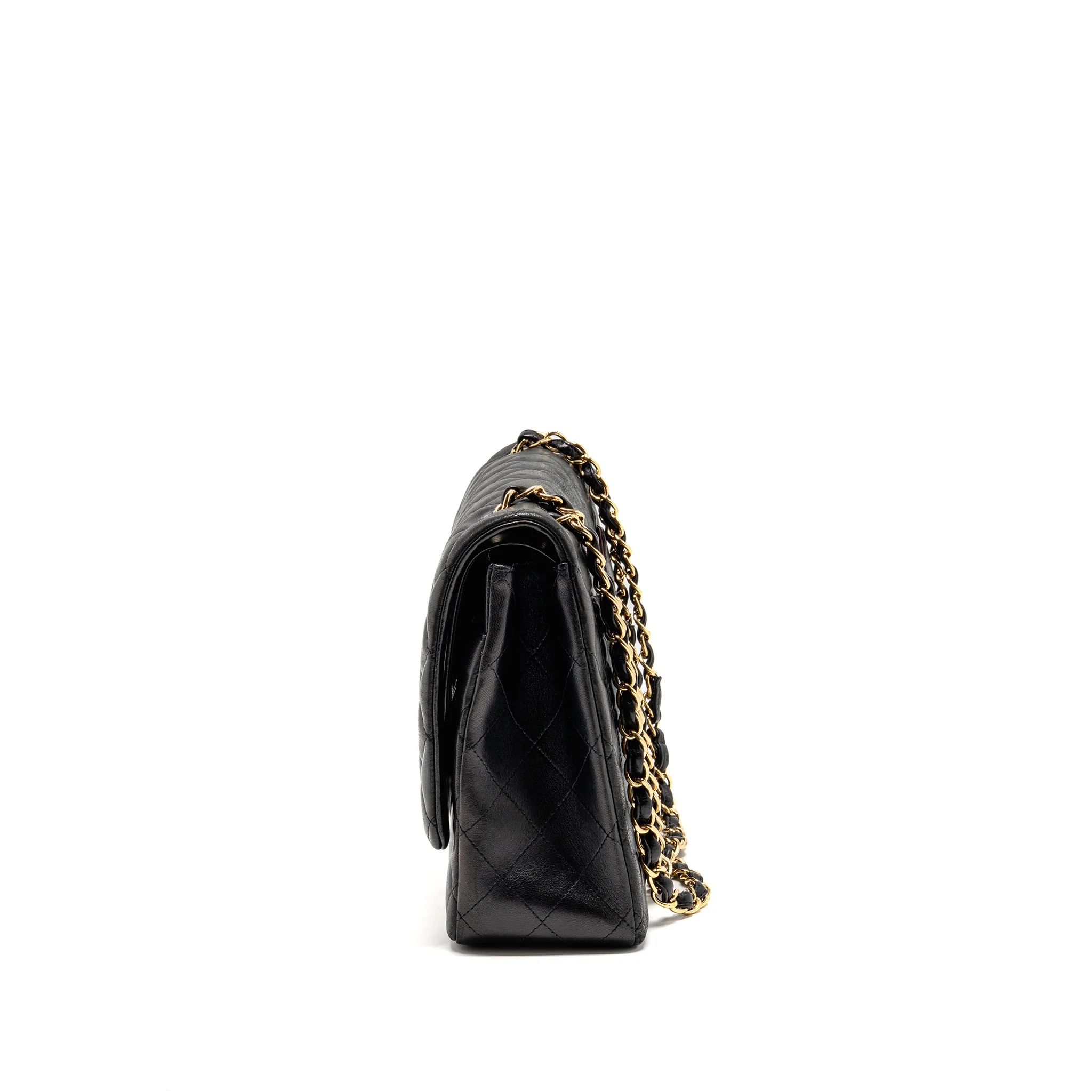 Chanel Maxi Classic Double Flap Bag Lambskin Black GHW - Image 4