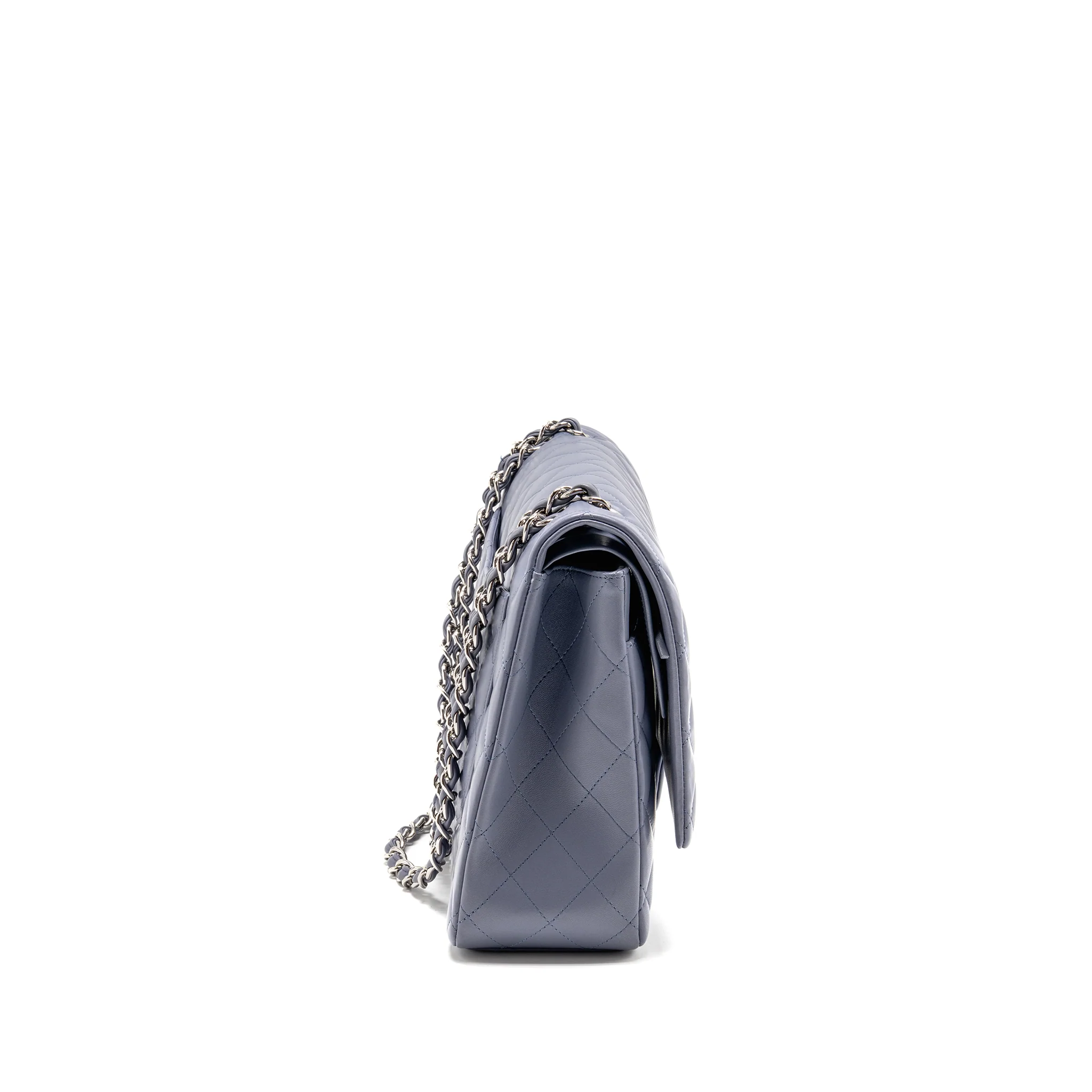 Chanel Maxi Classic Double Flap Bag Lambskin Light Purple SHW - Image 3