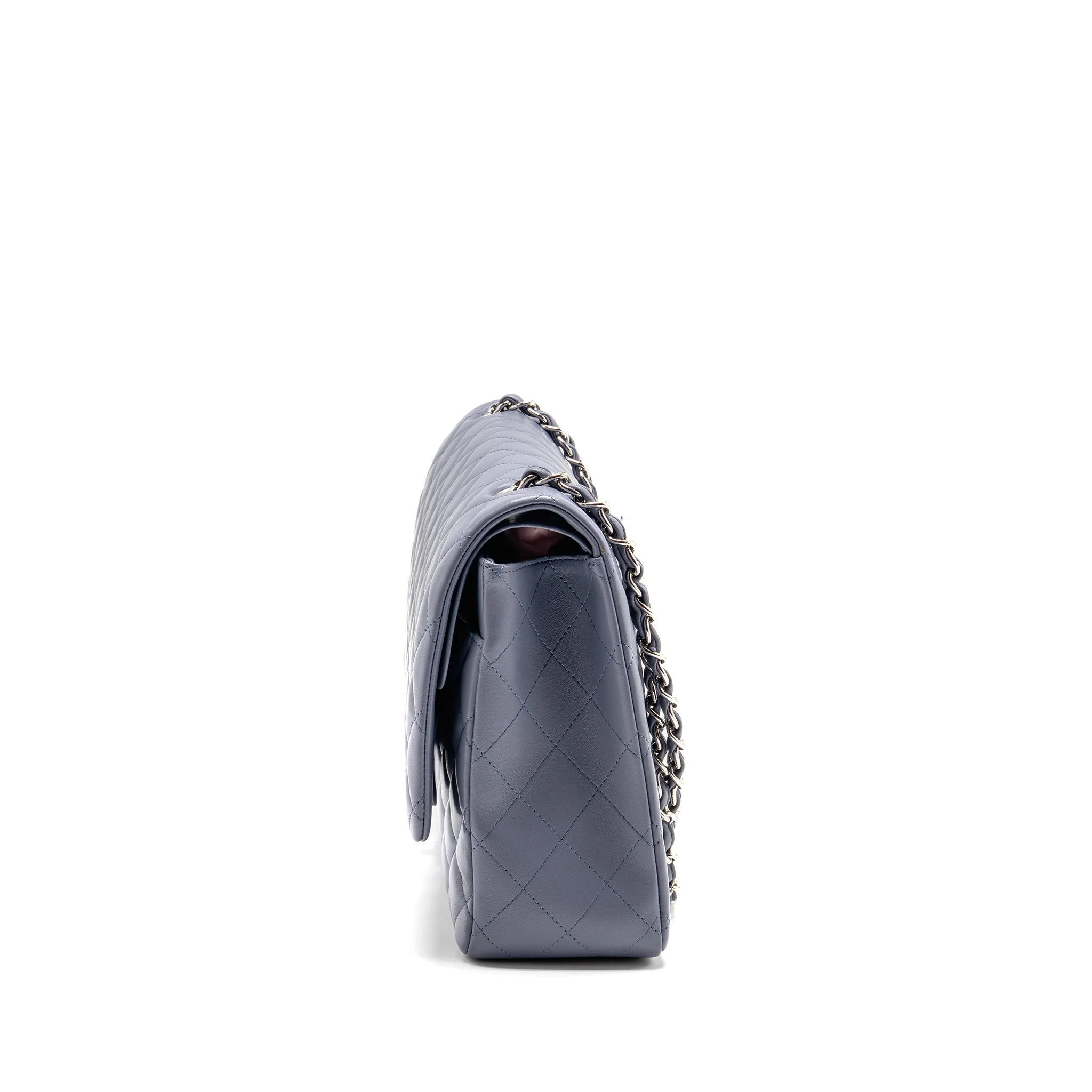 Chanel Maxi Classic Double Flap Bag Lambskin Light Purple SHW - Image 4