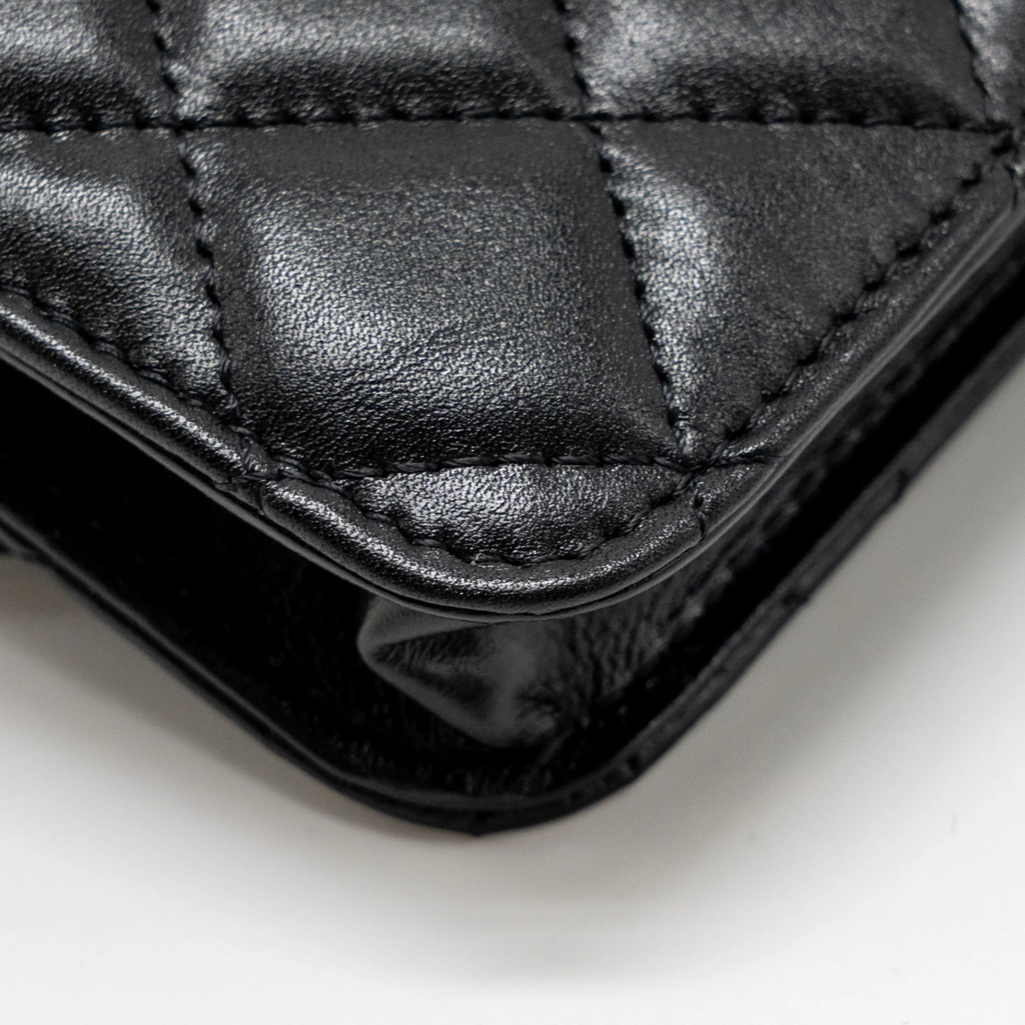 Chanel Maxi Pearl Clutch with Chain Lambskin Black LGHW - Image 11