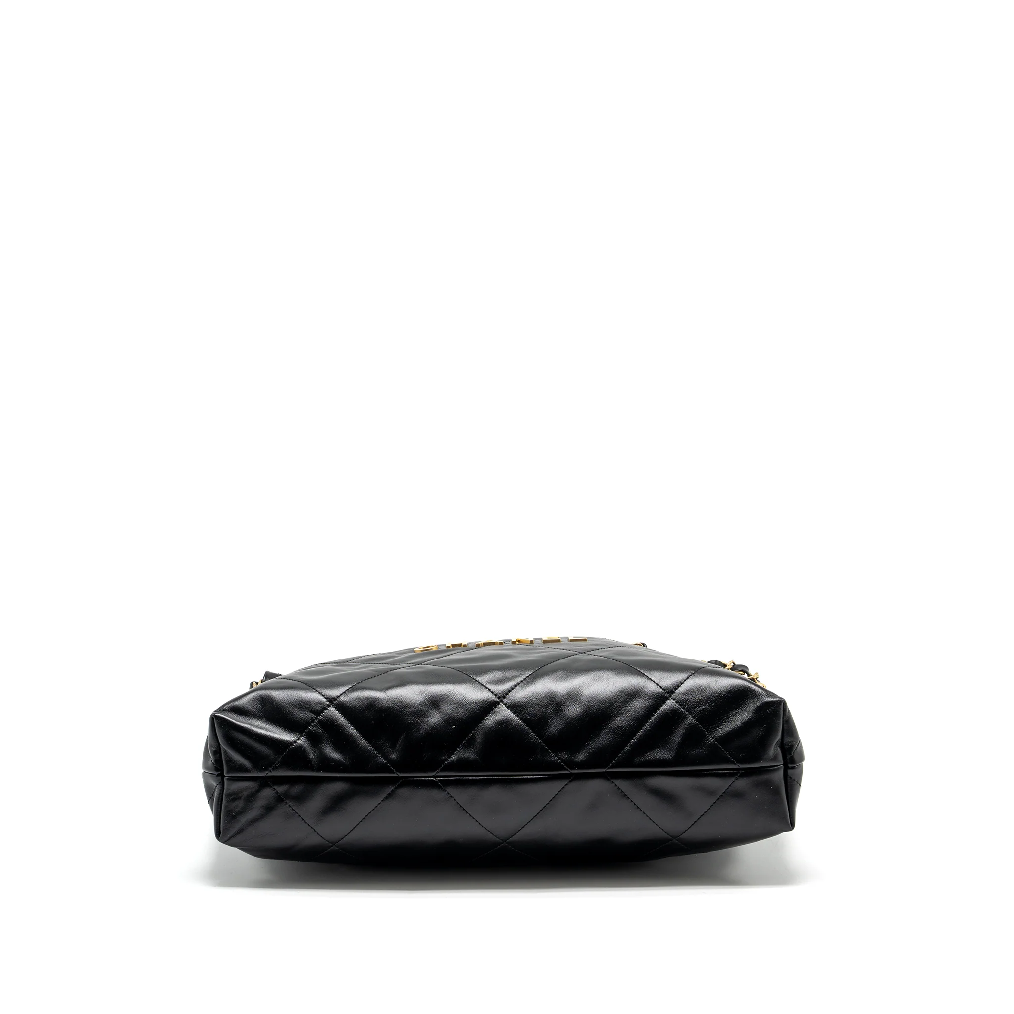 CHANEL medium 22 Bag Shiny Calfskin Black GHW - Image 5