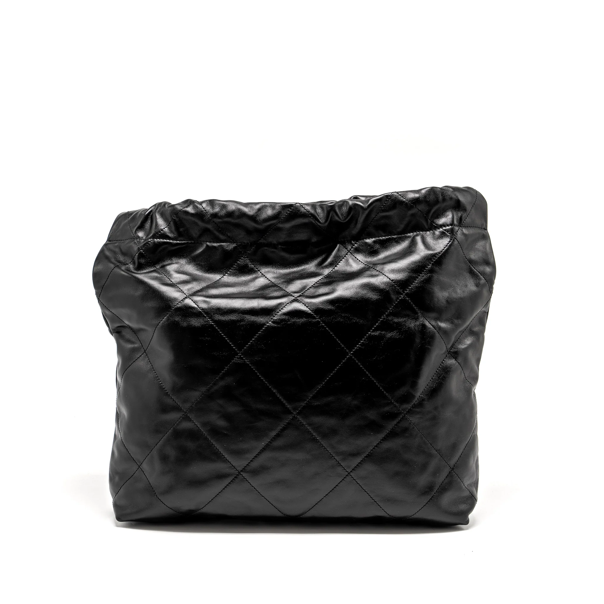 Chanel Medium 22 Shiny Calfskin Black SHW (Microchip) - Image 2