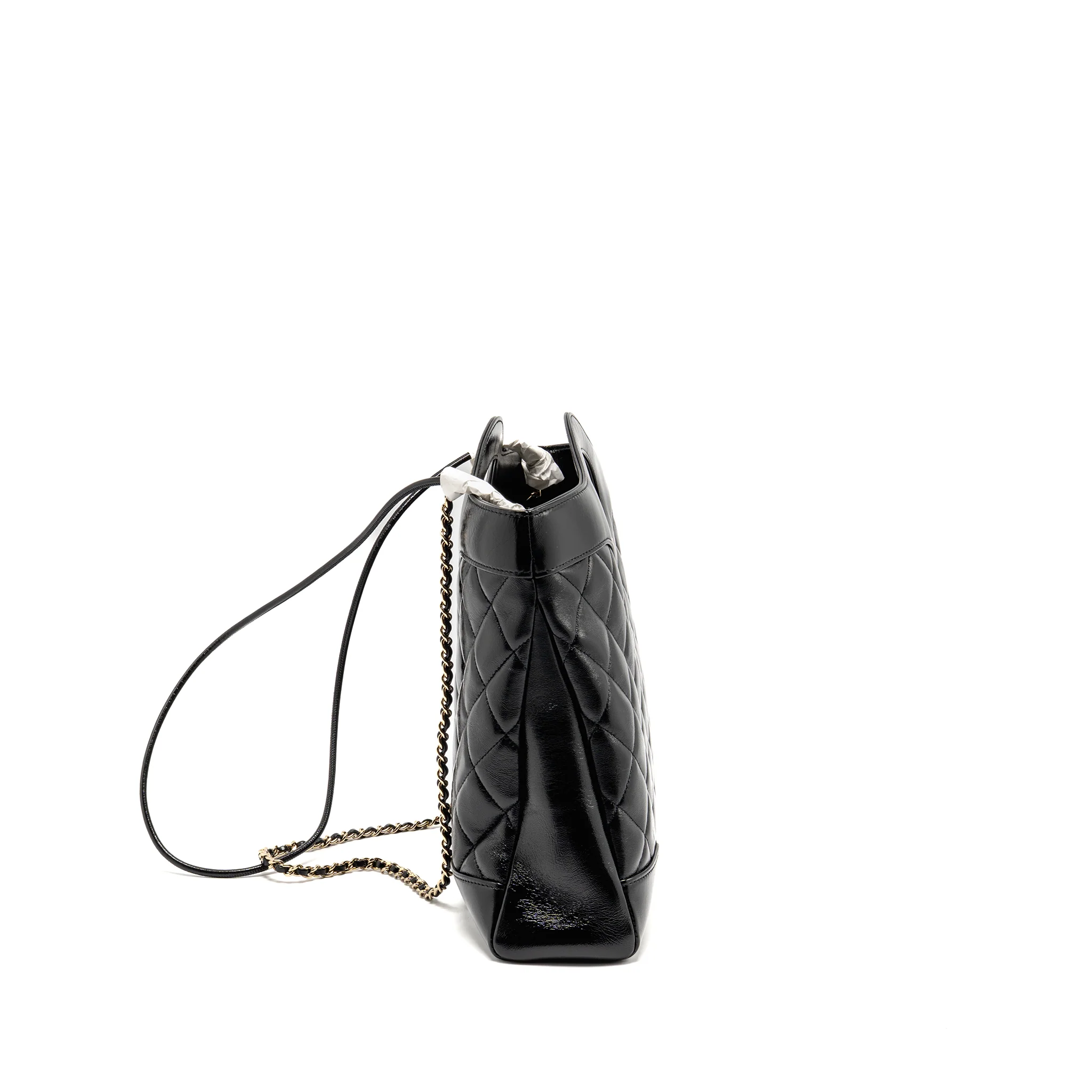 Chanel medium 31 bag shiny lambskin Black LGHW (microchip) - Image 3