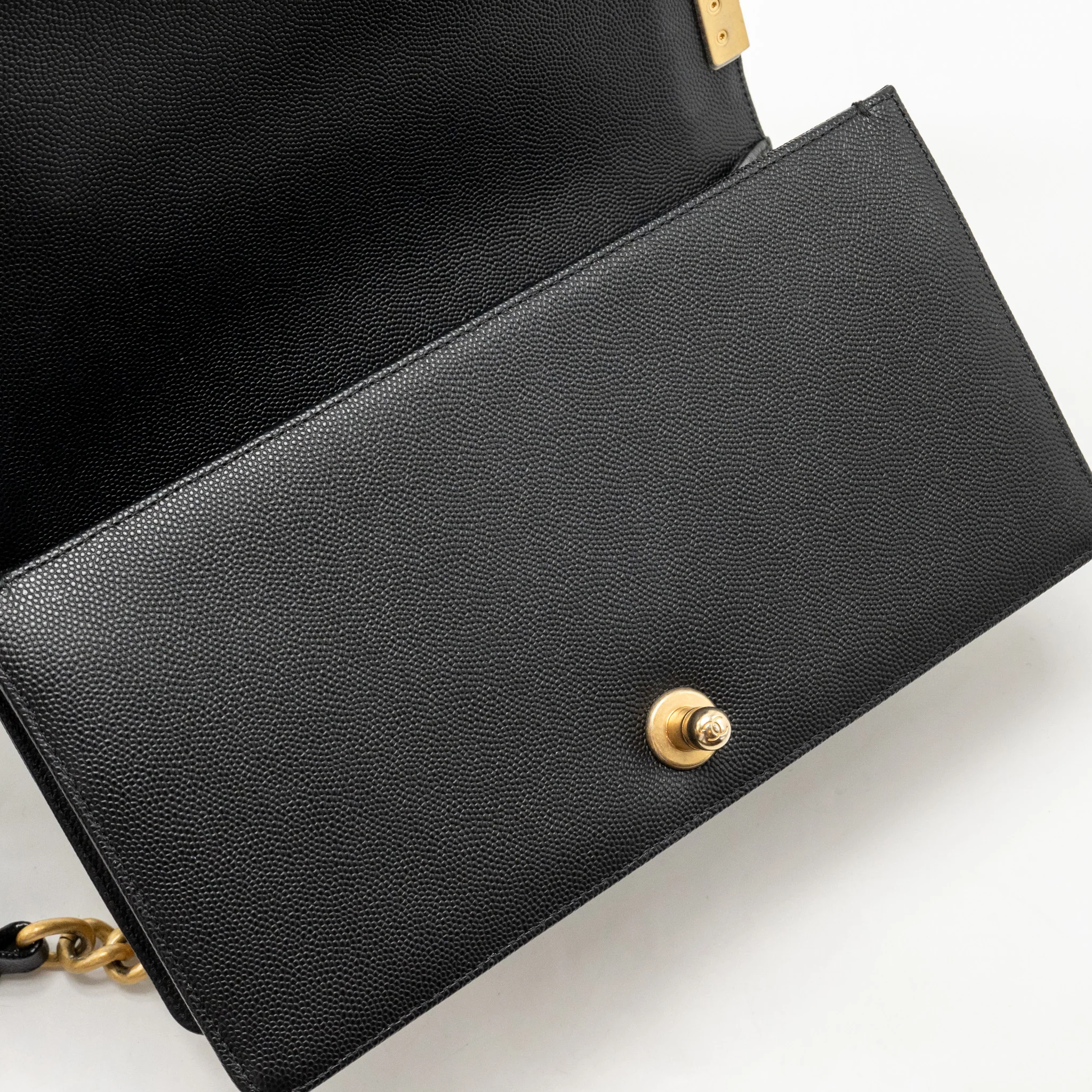 CHANEL Medium Boy Bag Caviar Black GHW - Image 14