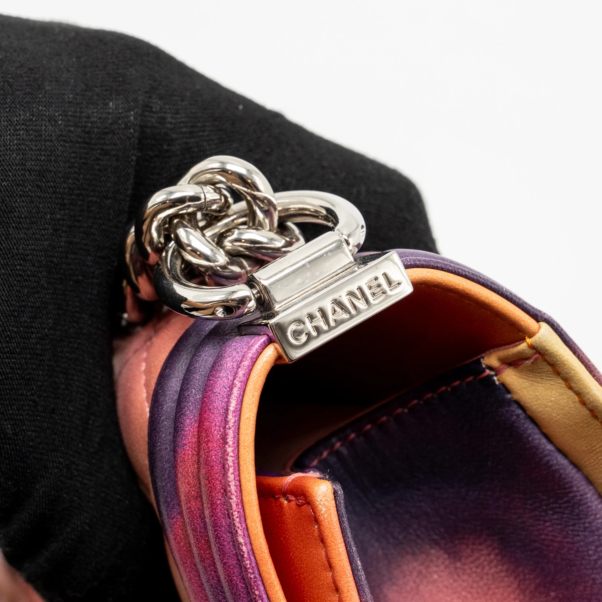 Chanel Medium Boy Bag Flower Print Lambskin Multicolour SHW - Image 12