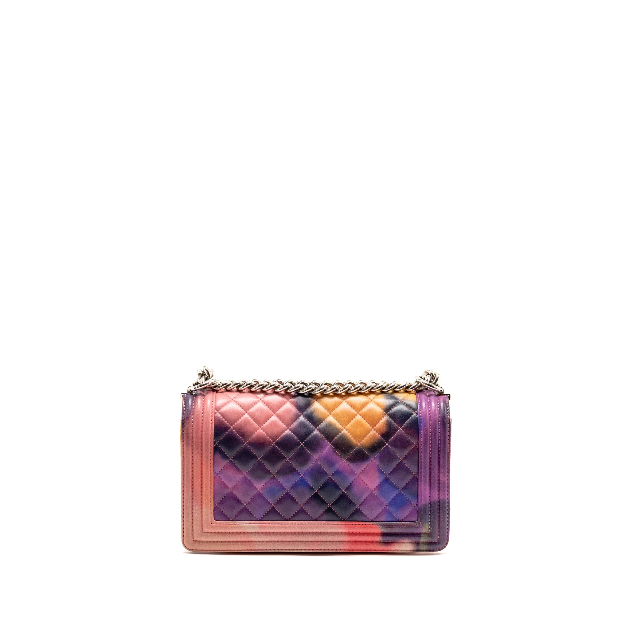 Chanel Medium Boy Bag Flower Print Lambskin Multicolour SHW - Image 2