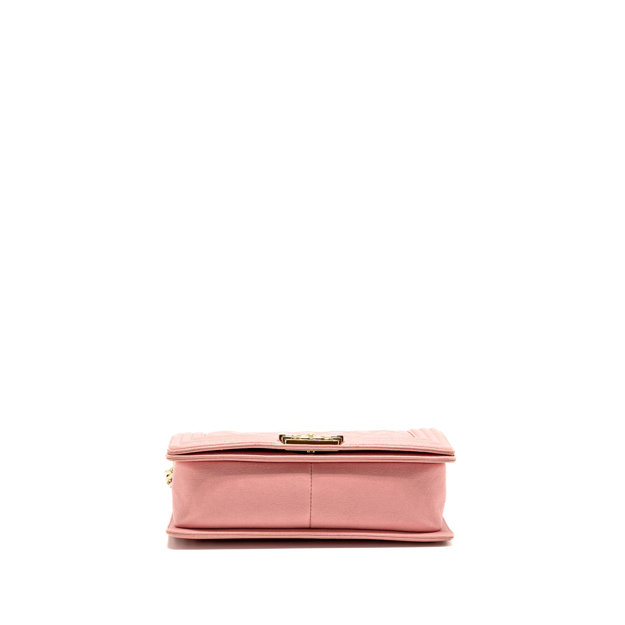 Chanel Medium Boy Bag Grained Calfskin Pink LGHW - Image 5