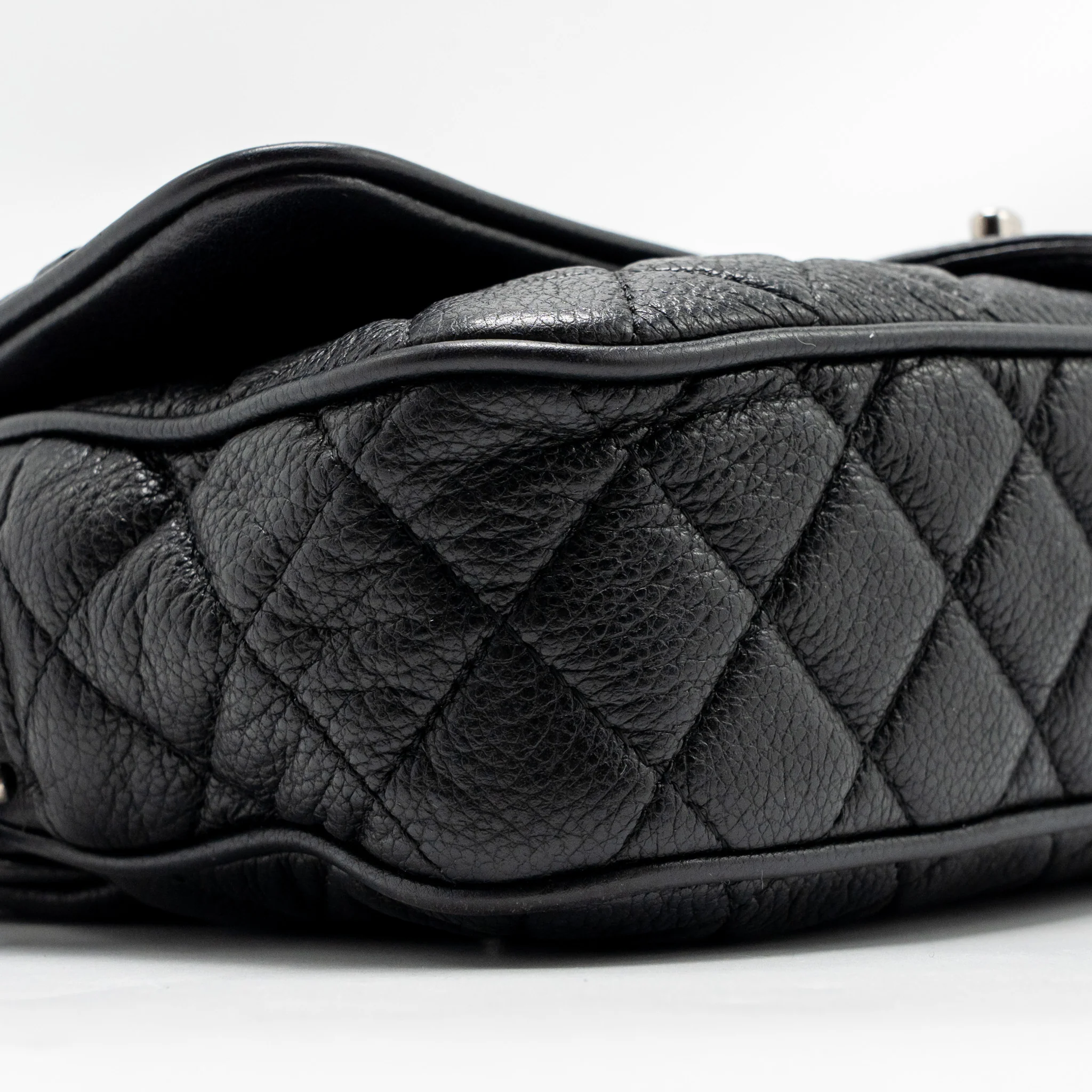 Chanel Medium Casual Rock Flap Bag Grained Calfskin Black Ruthenium Hardware - Image 6