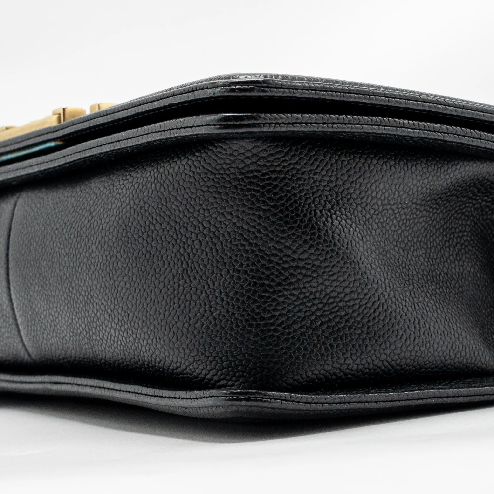 Chanel Medium Classic Boy Bag Caviar Black GHW - Image 8