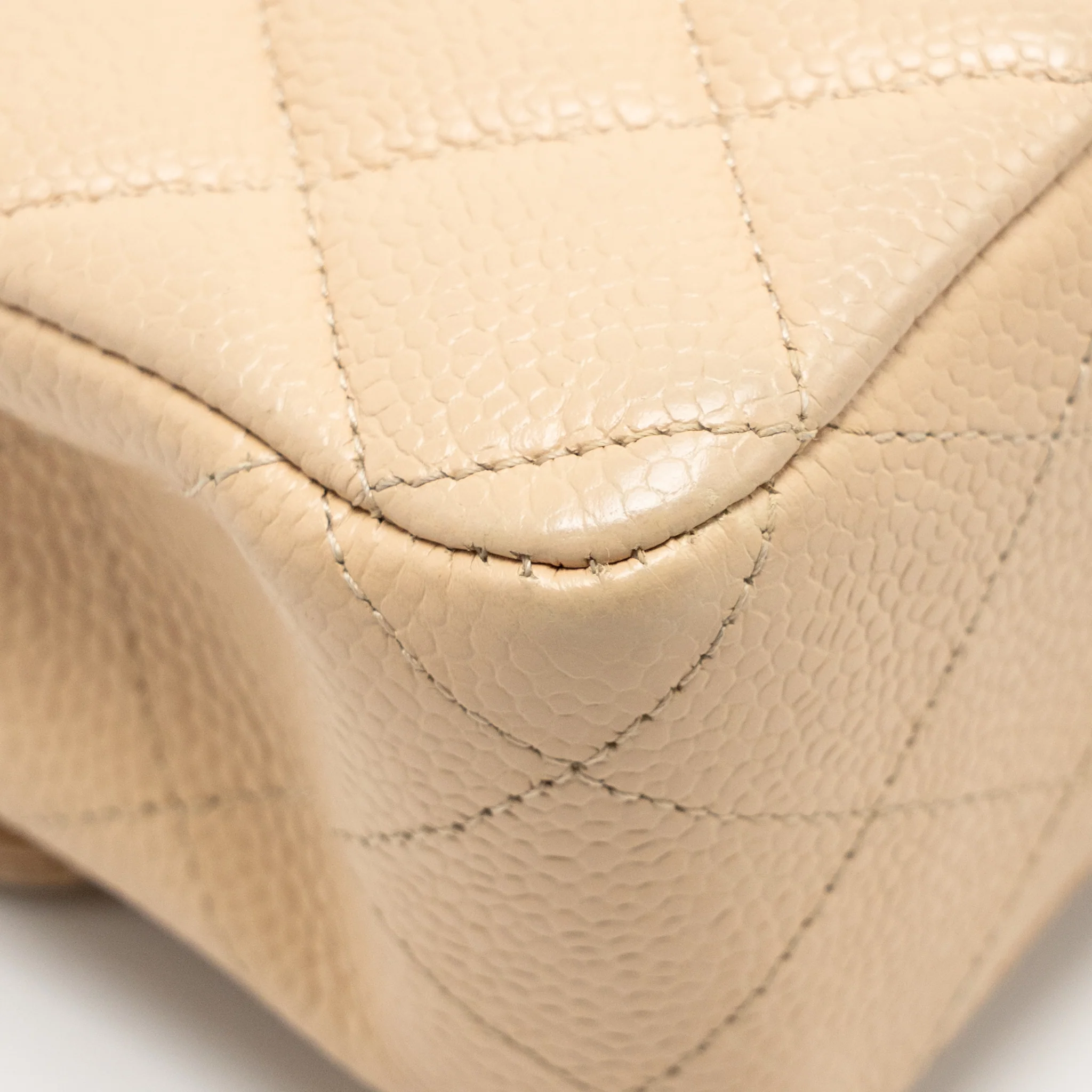Chanel Medium Classic Double Flap Bag Caviar Beige SHW - Image 10