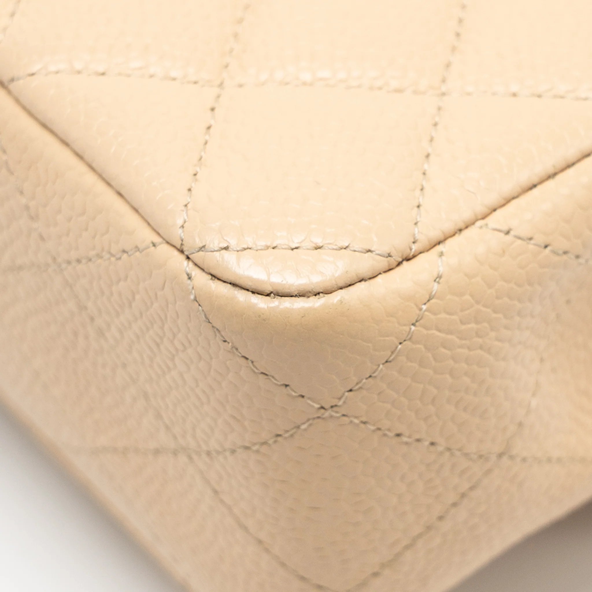 Chanel Medium Classic Double Flap Bag Caviar Beige SHW - Image 11