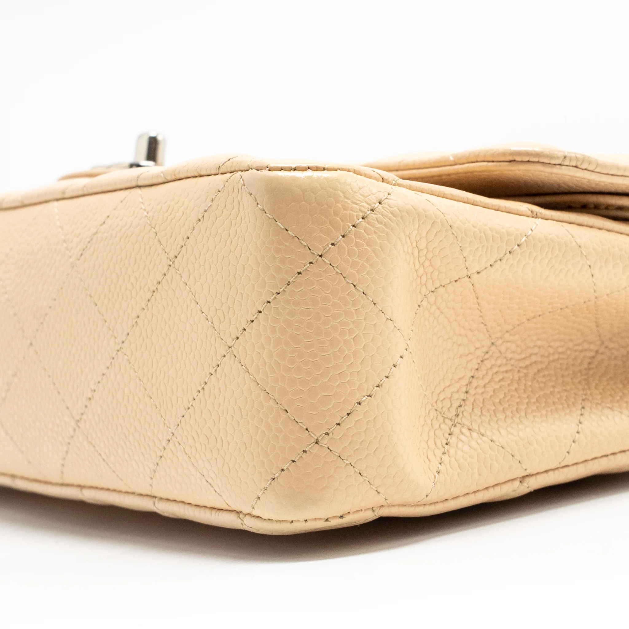Chanel Medium Classic Double Flap Bag Caviar Beige SHW - Image 7