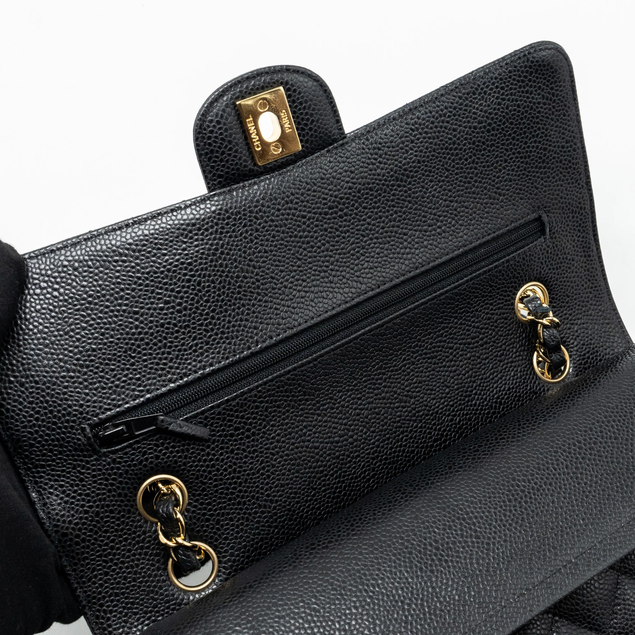 Chanel Medium Classic Double Flap Bag Caviar Black GHW - Image 14