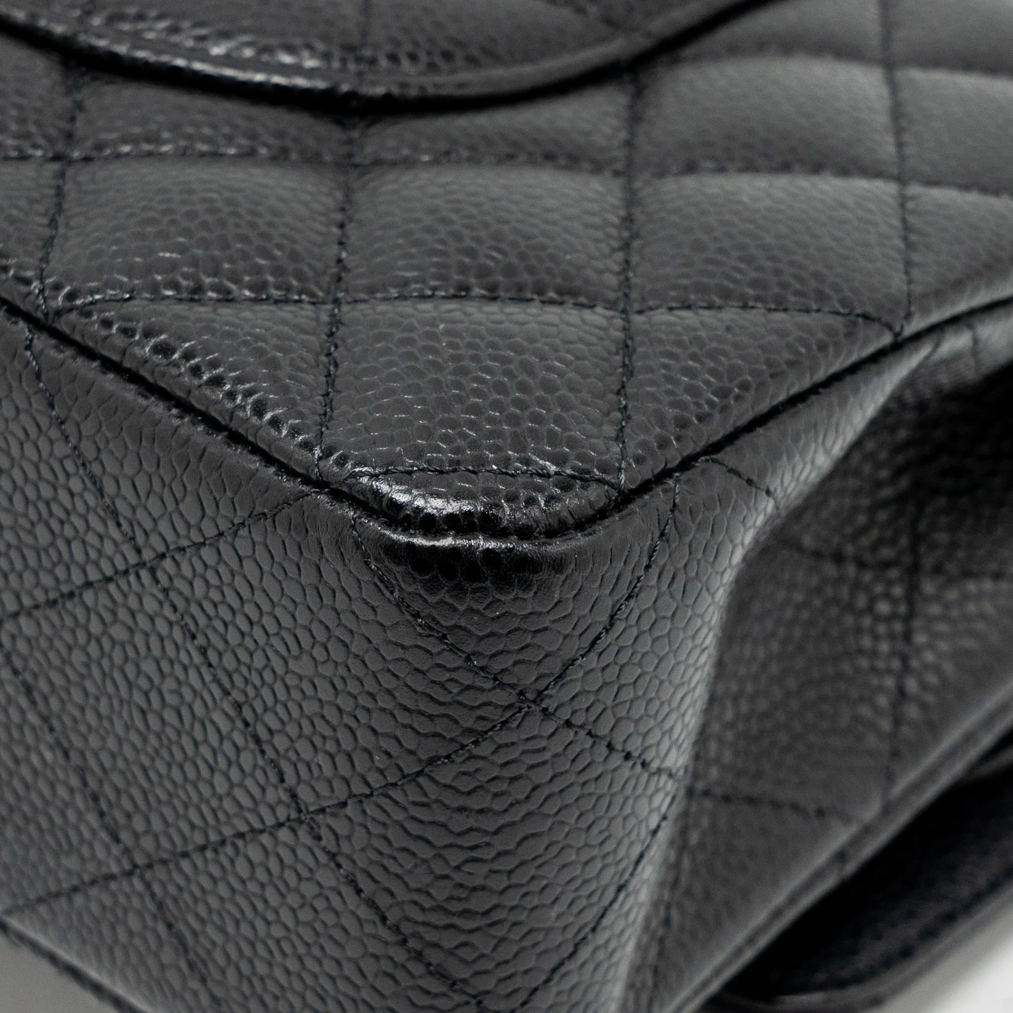 Chanel Medium Classic Double  Flap Bag Caviar  Black GHW - Image 11
