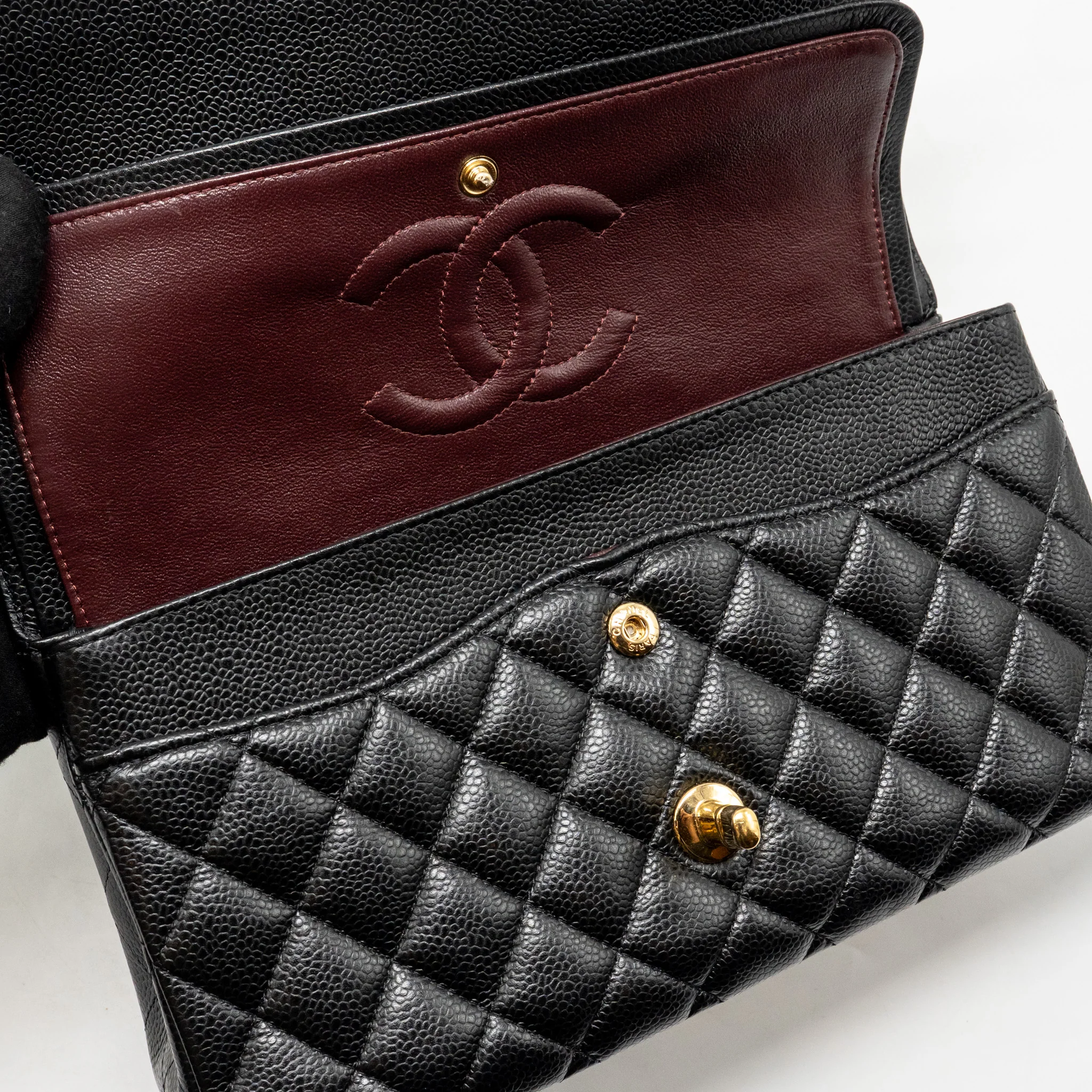 Chanel Medium Classic Double Flap Bag Caviar Black GHW - Image 14