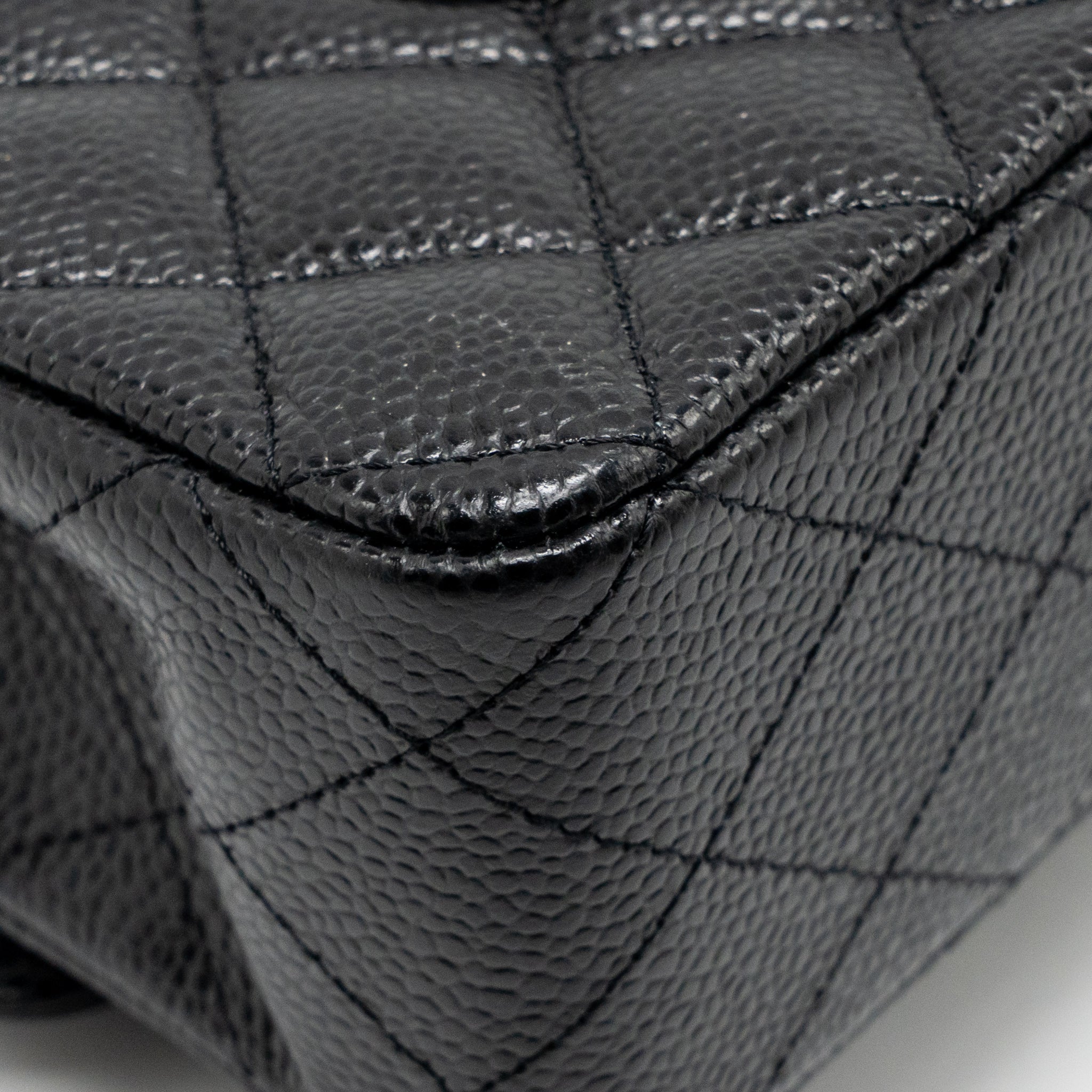 Chanel Medium Classic Double Flap BAG Caviar Black GHW - Image 11