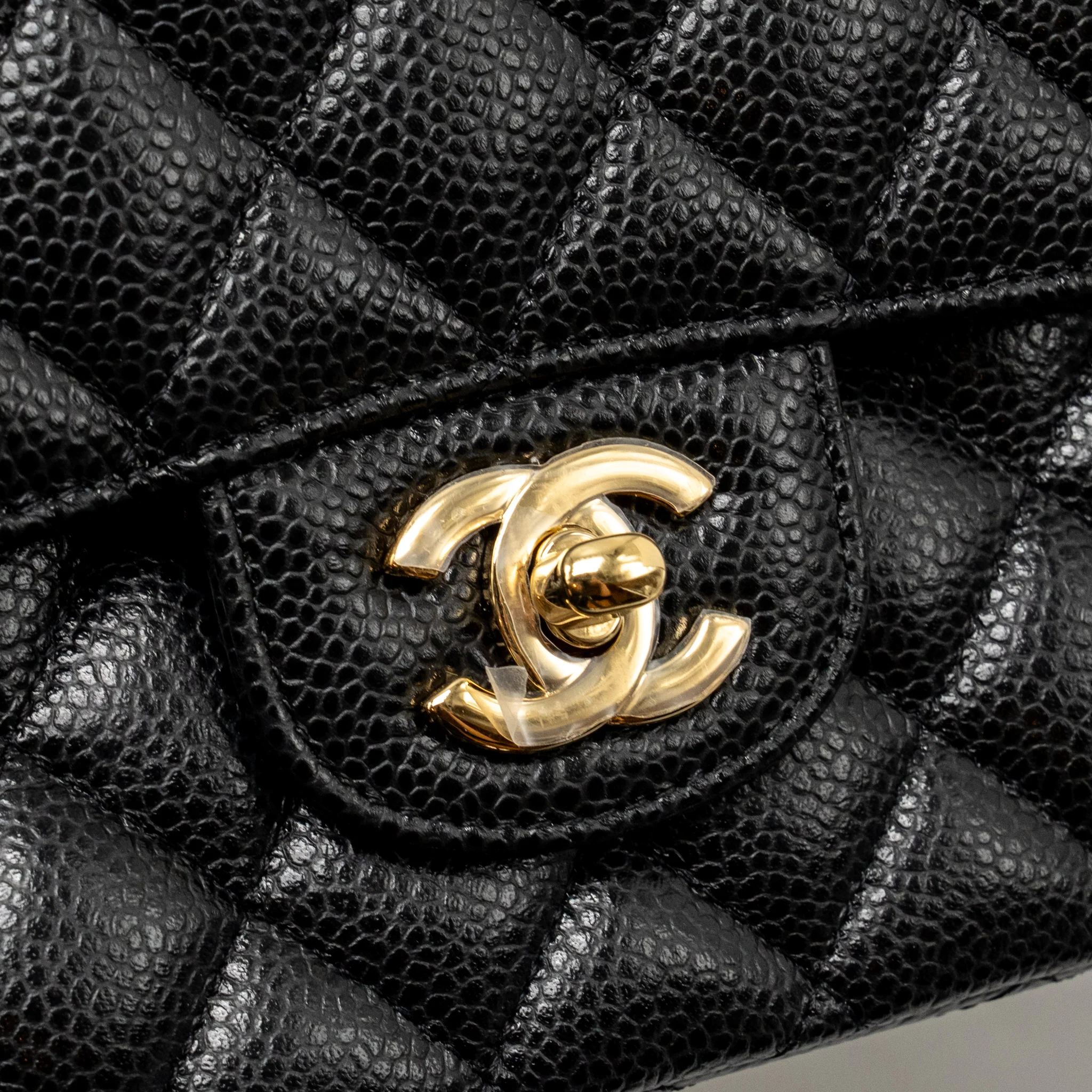 Chanel Medium Classic Double Flap BAG Caviar Black GHW - Image 13