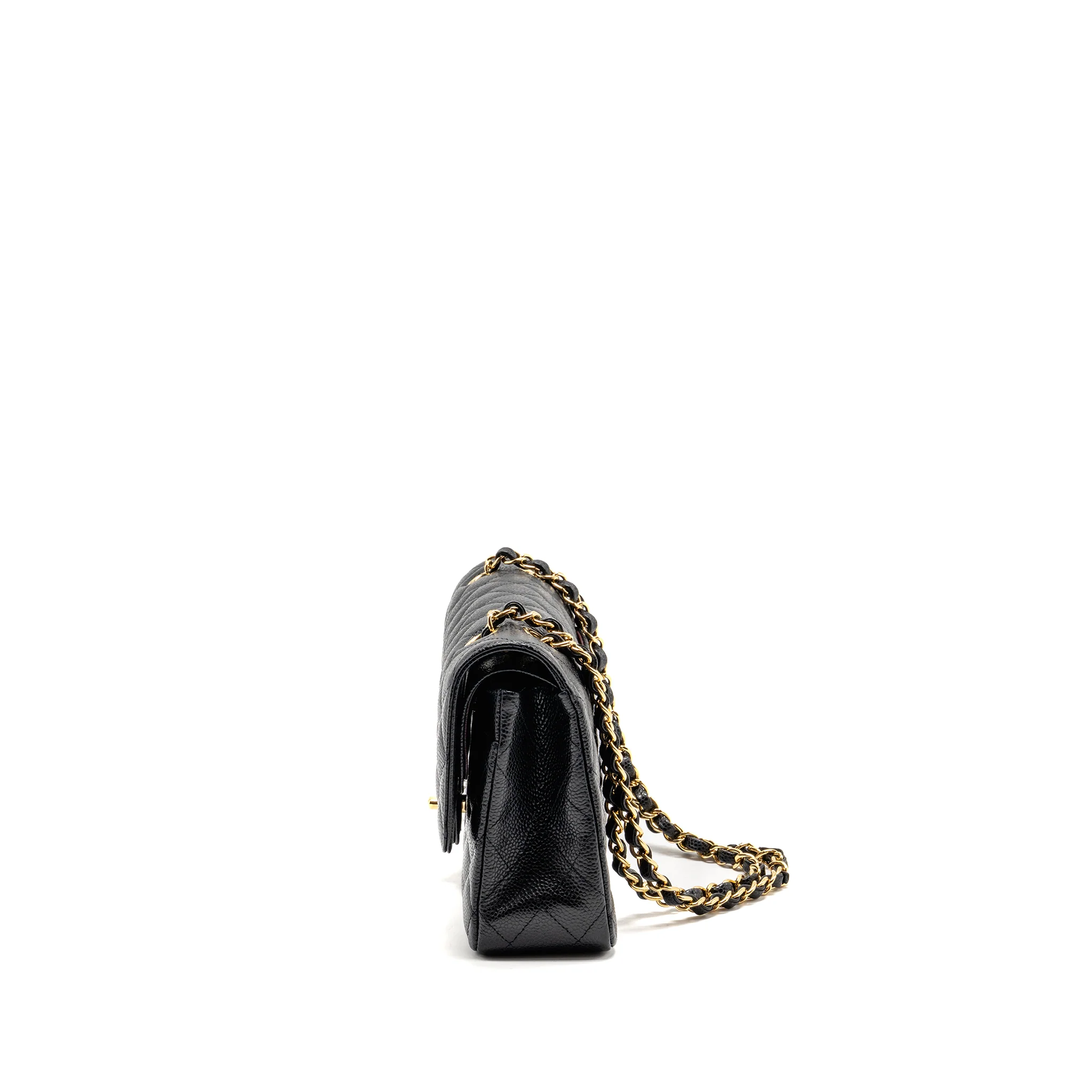 Chanel Medium Classic Double Flap BAG Caviar Black GHW - Image 4