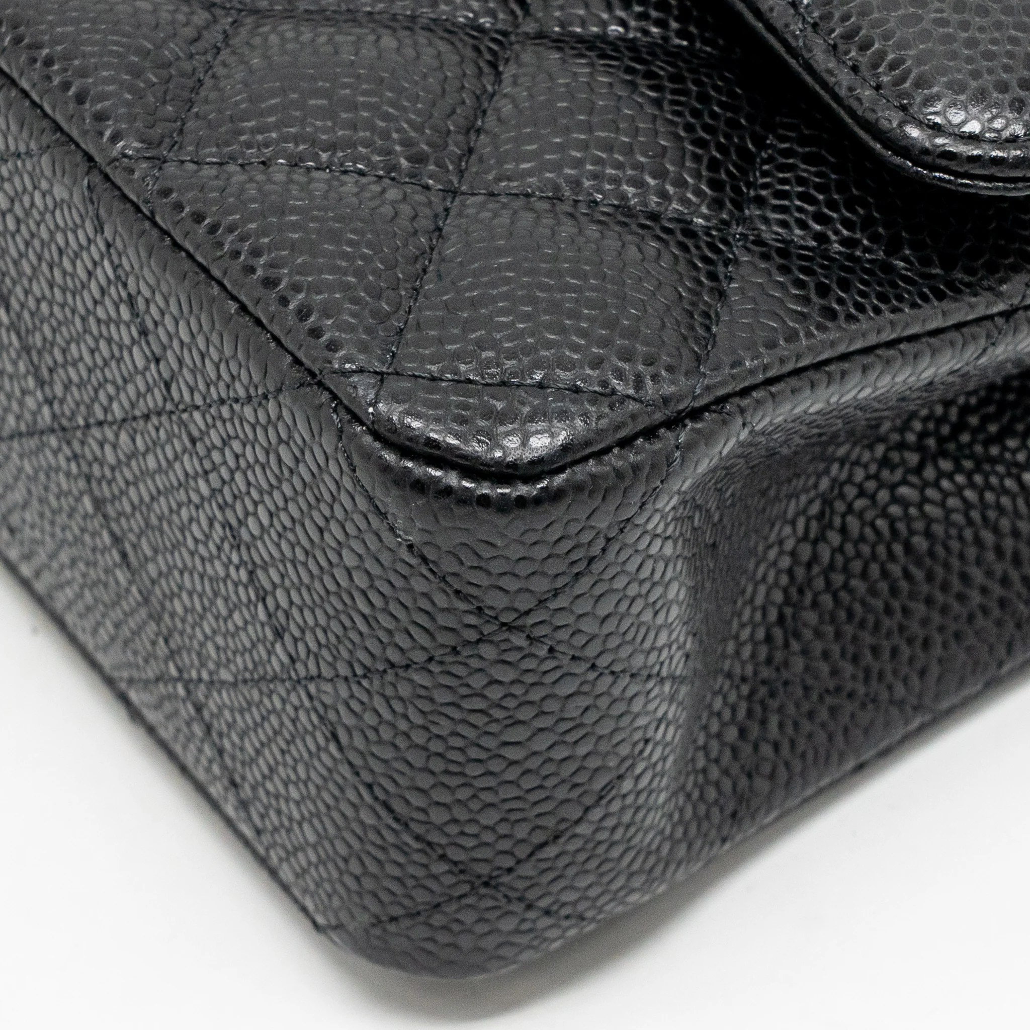 Chanel Medium Classic Double Flap Bag Caviar Black GHW (microchip) - Image 10