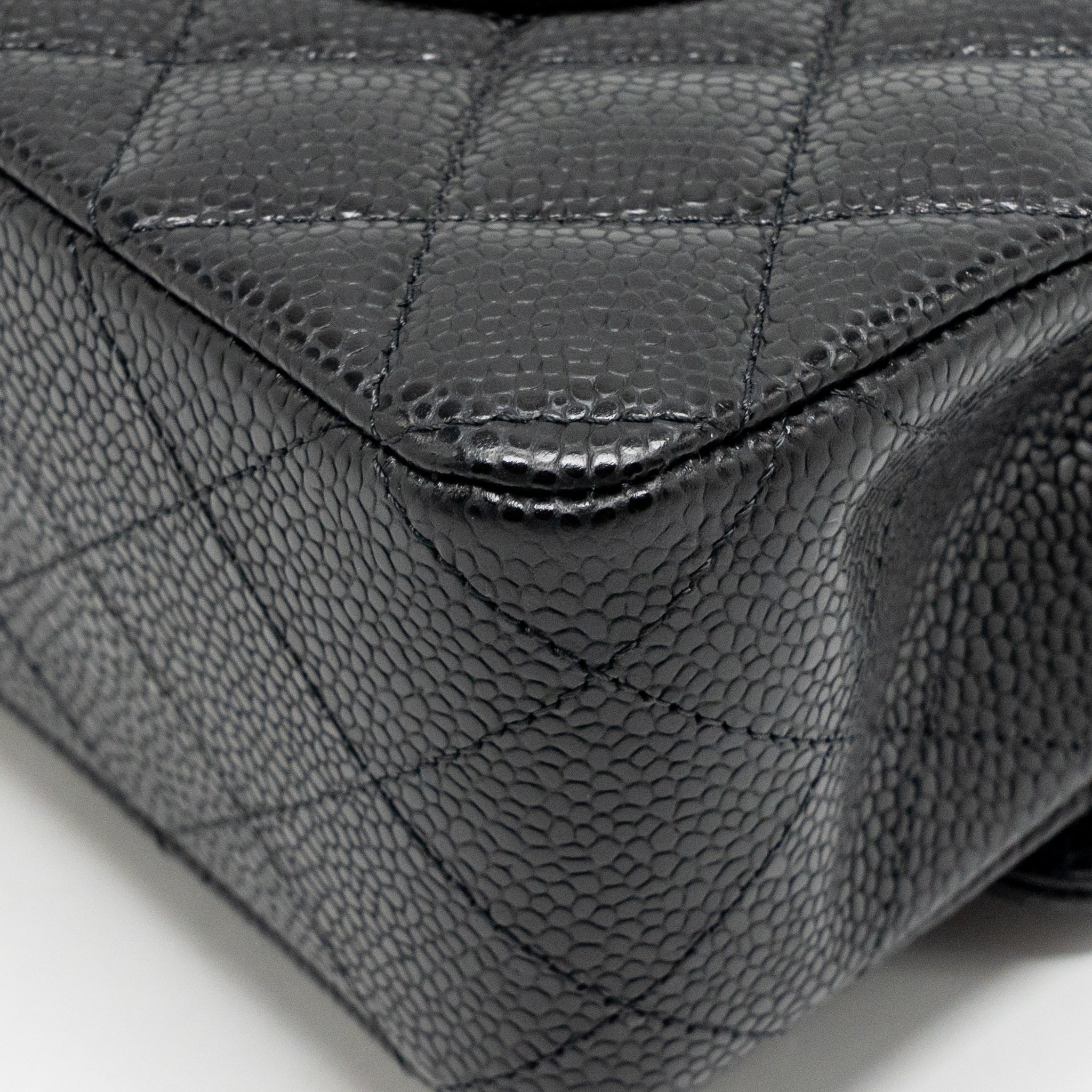 Chanel Medium Classic Double Flap Bag Caviar Black GHW (microchip) - Image 12