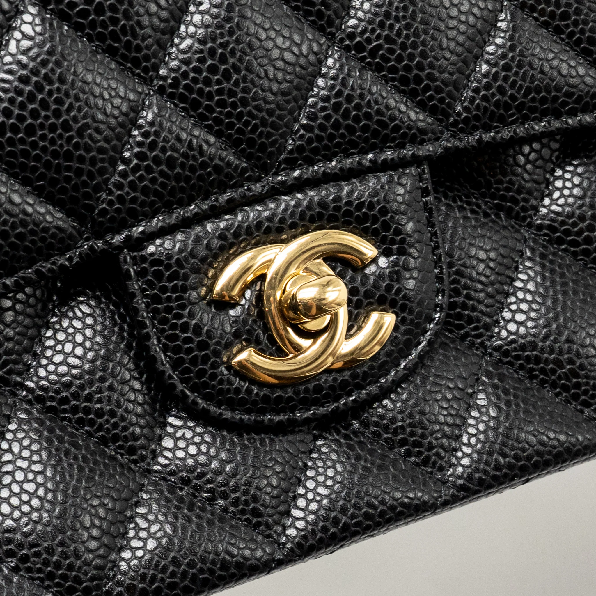 Chanel Medium Classic Double Flap Bag Caviar Black GHW (microchip) - Image 13