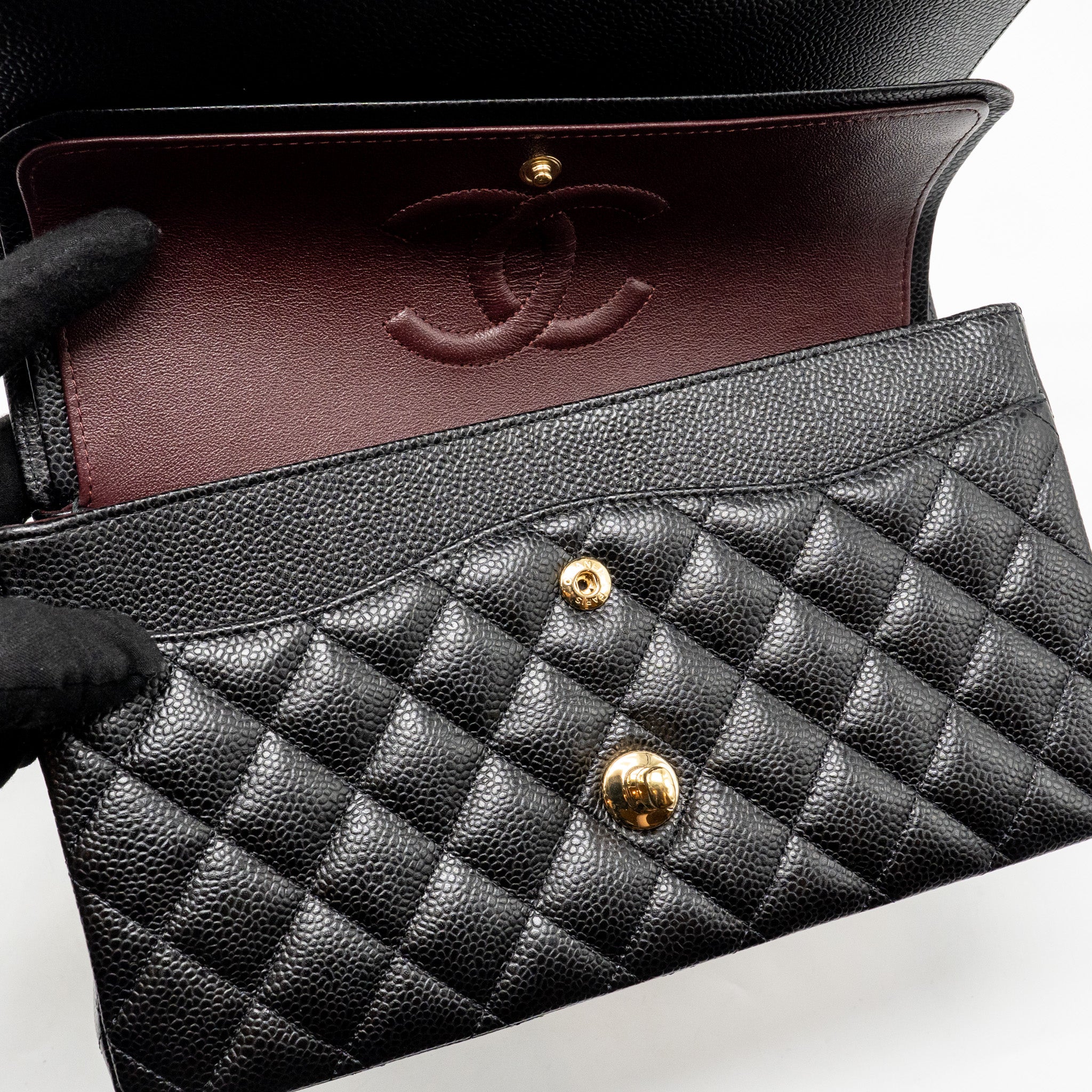 Chanel Medium Classic Double Flap Bag Caviar Black LGHW - Image 12