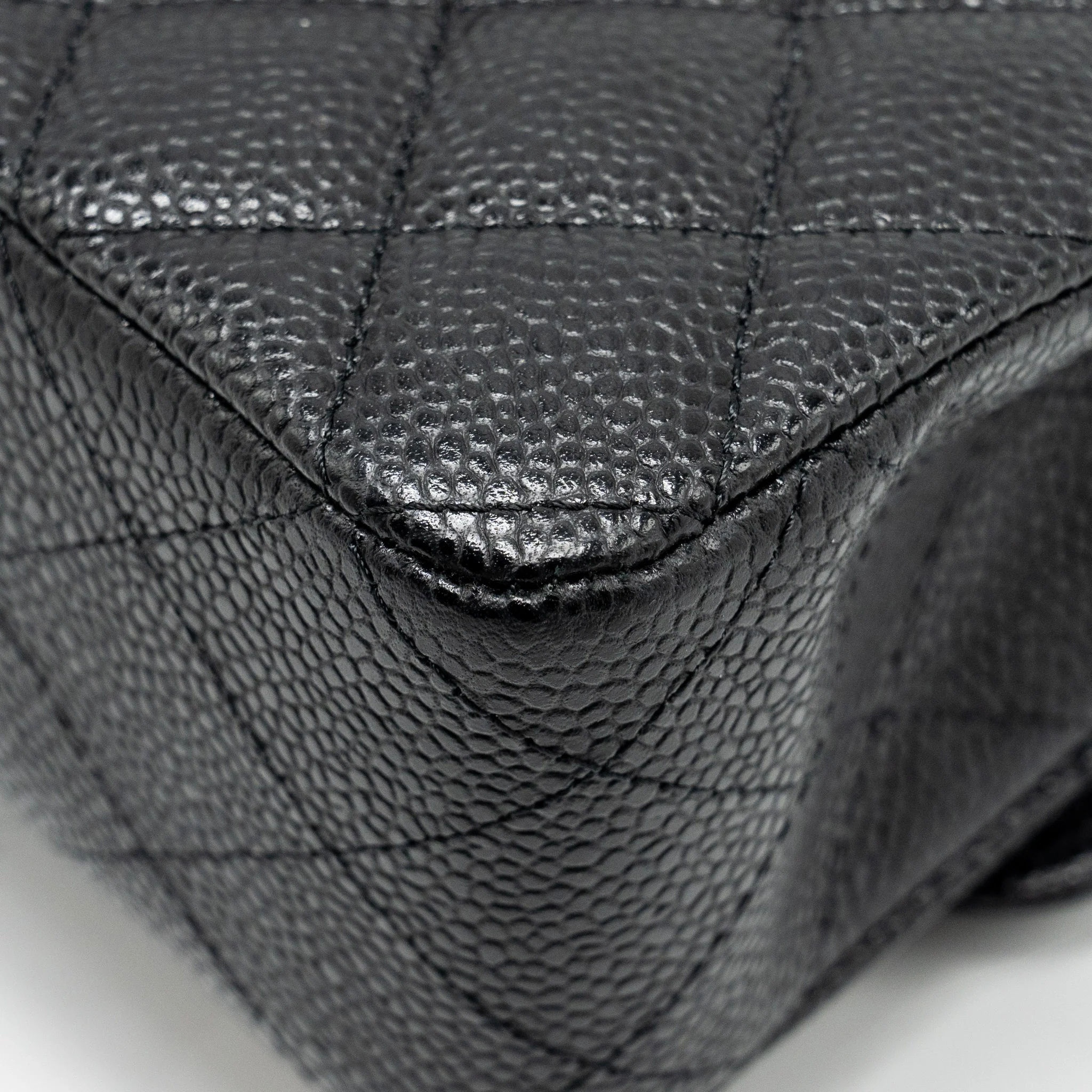 Chanel Medium Classic Double FLAP Bag Caviar Black SHW - Image 10