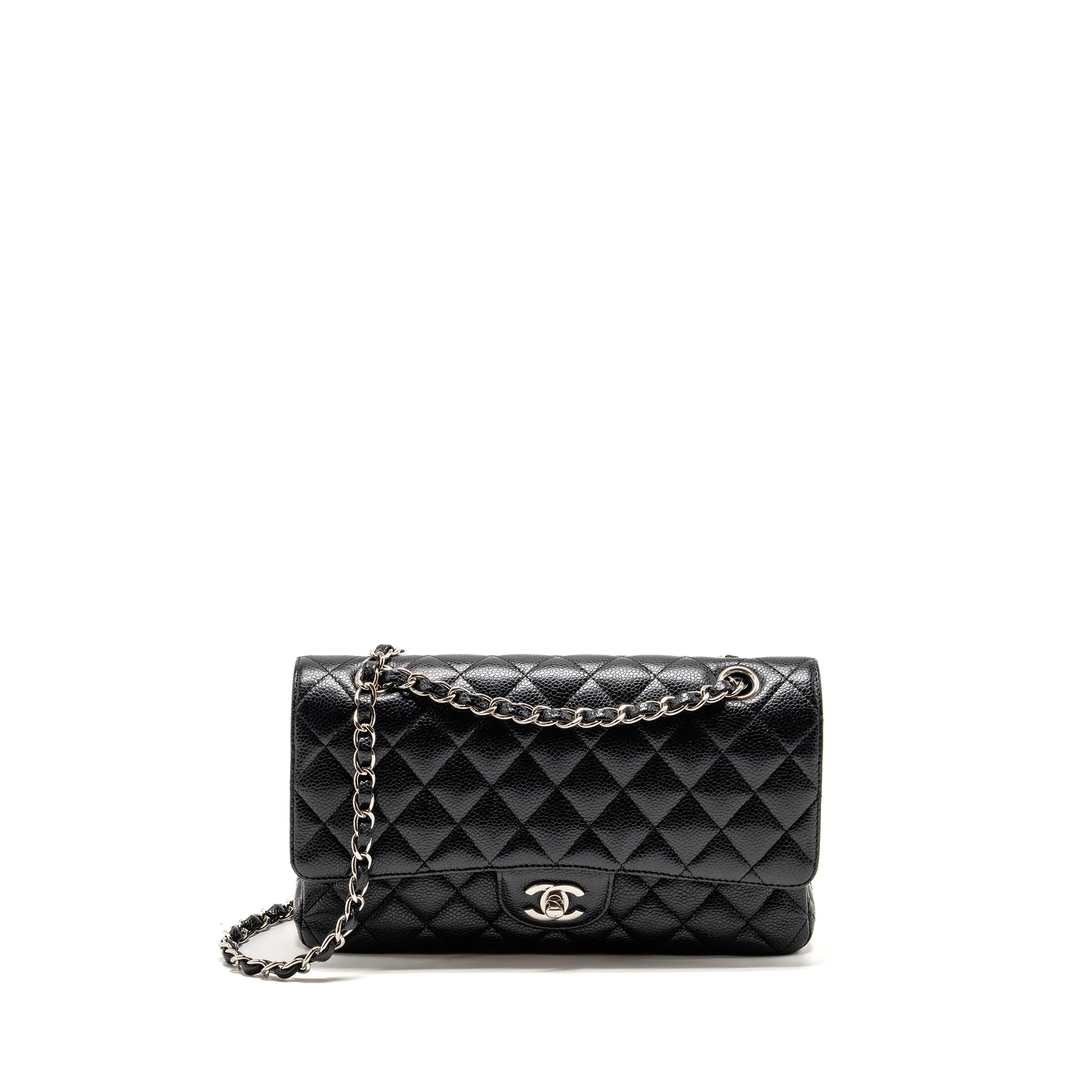 Chanel Medium Classic double flap bag caviar black SHW