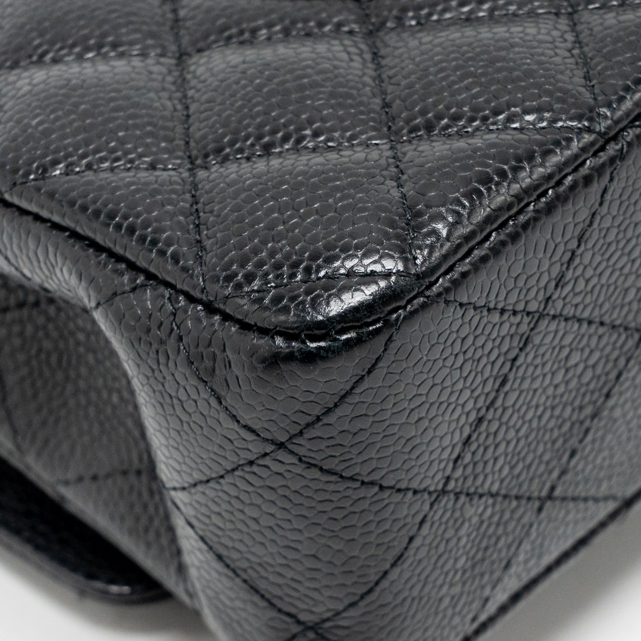 Chanel Medium Classic double flap bag caviar black SHW - Image 11