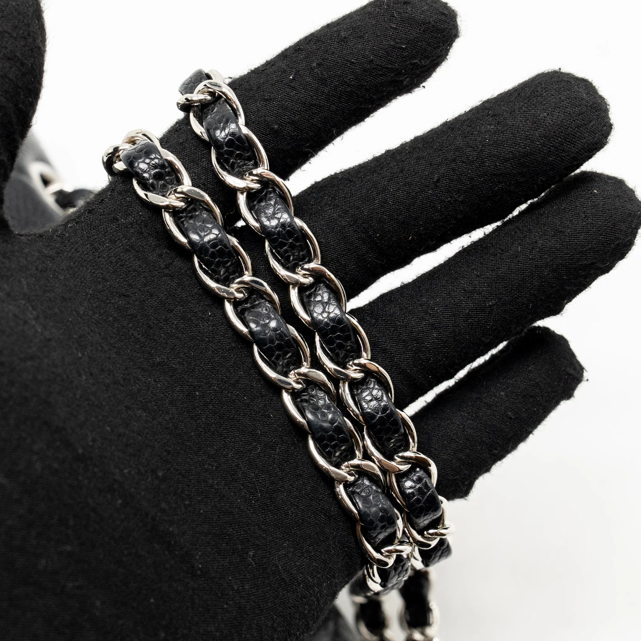 Chanel Medium Classic double flap bag caviar black SHW - Image 20