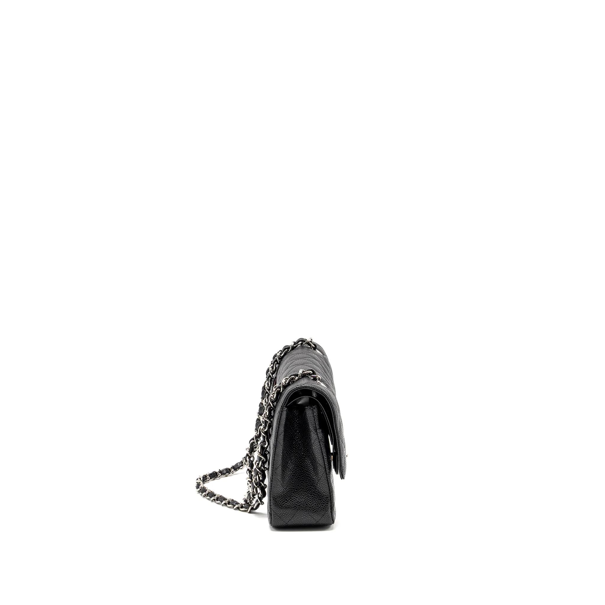 Chanel Medium Classic Double FLAP Bag Caviar Black SHW - Image 3
