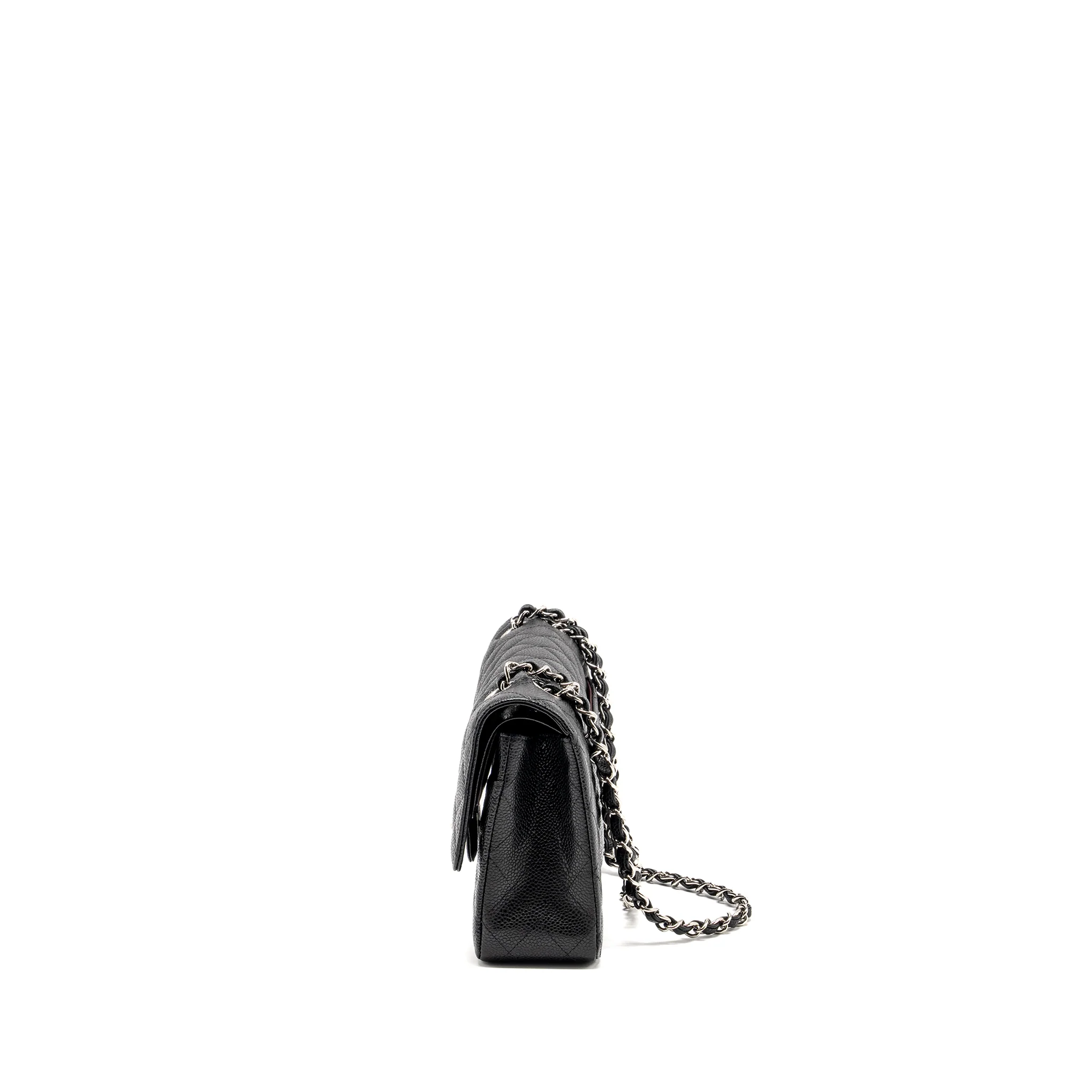 Chanel Medium Classic Double FLAP Bag Caviar Black SHW - Image 4