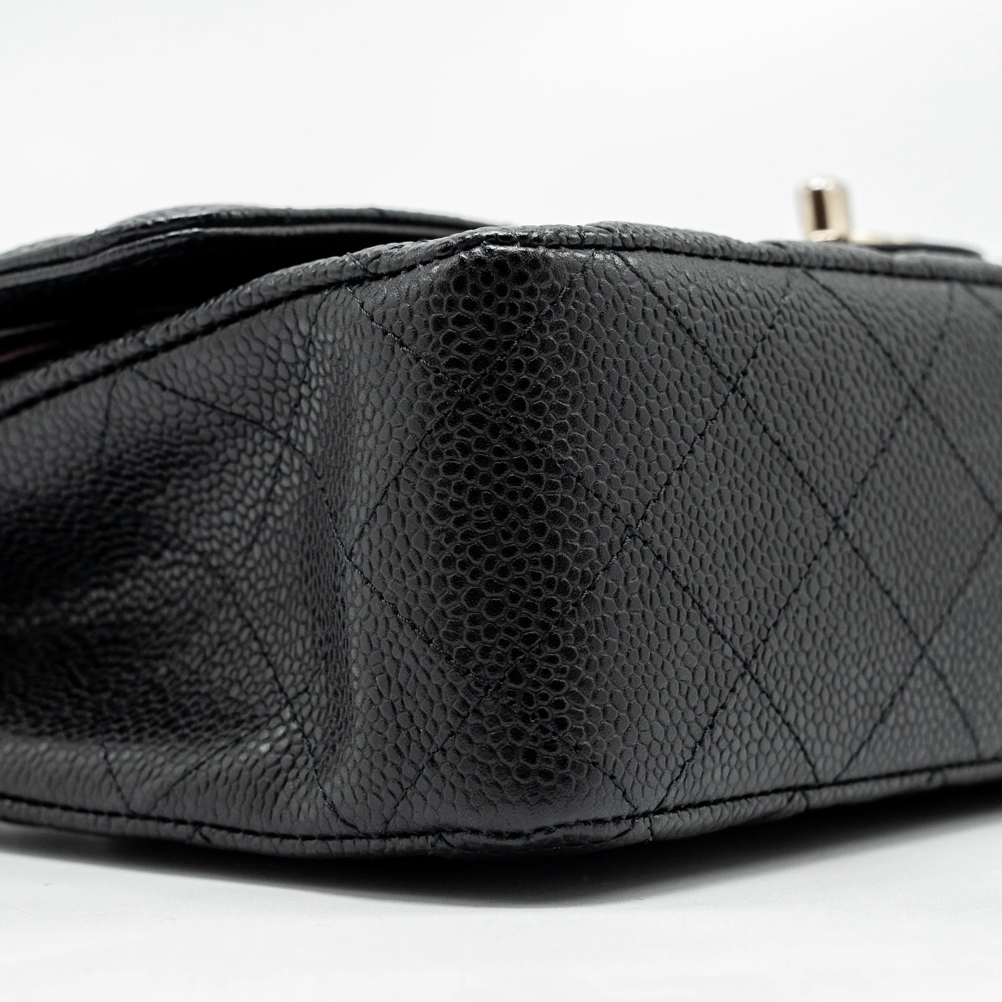 Chanel Medium Classic Double FLAP Bag Caviar Black SHW - Image 6