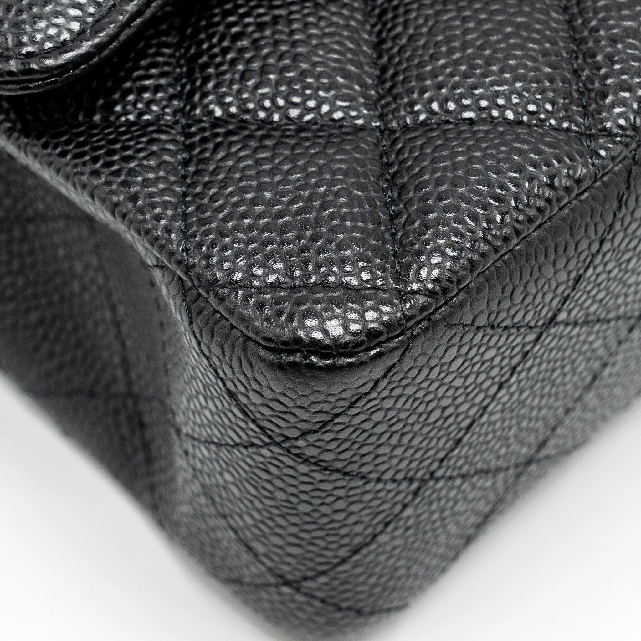 Chanel Medium Classic Double FLAP Bag Caviar Black SHW - Image 9
