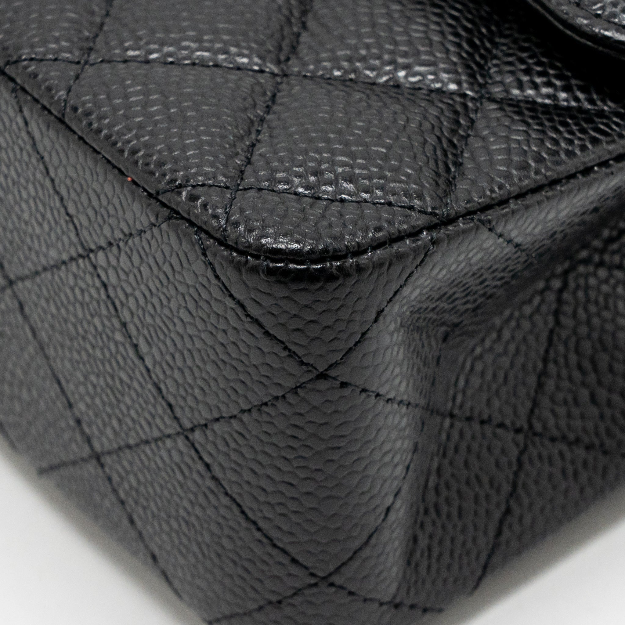 Chanel MEDIUM Classic Double Flap Bag Caviar Black SHW (Microchip) - Image 10