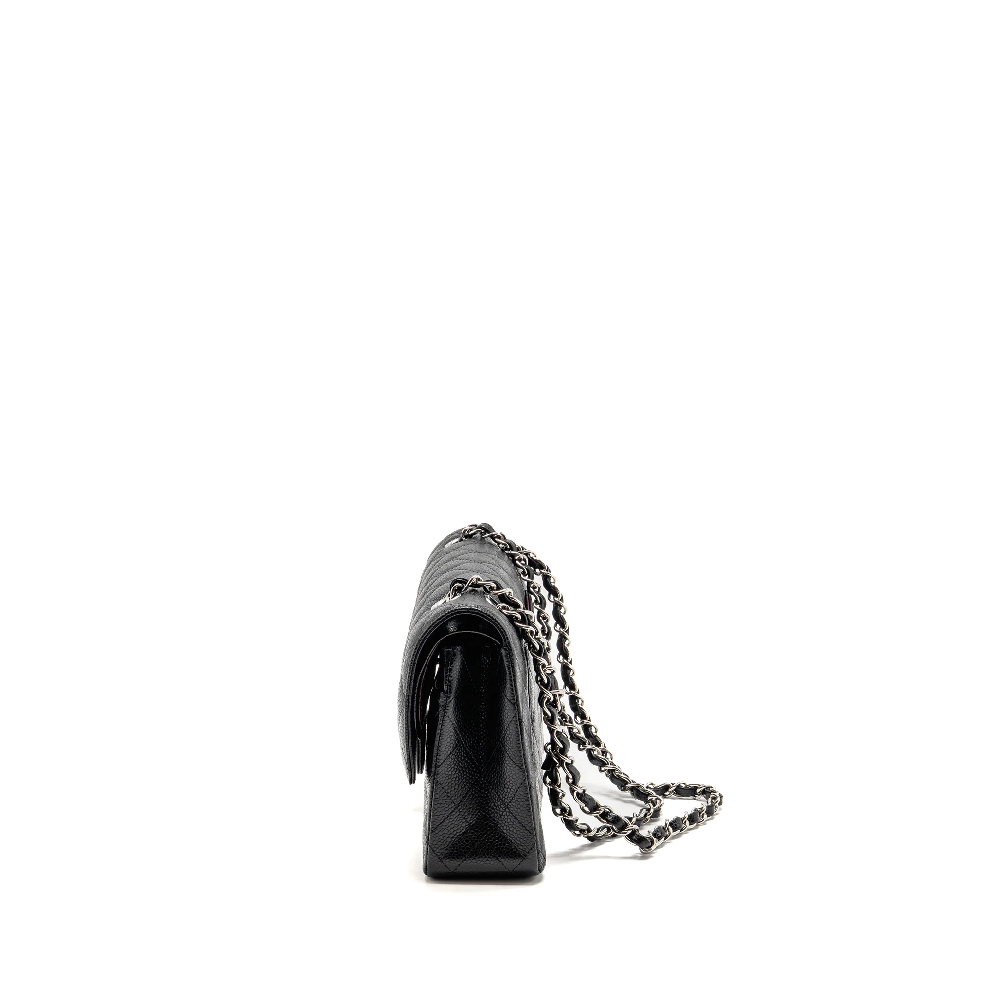 Chanel MEDIUM Classic Double Flap Bag Caviar Black SHW (Microchip) - Image 4