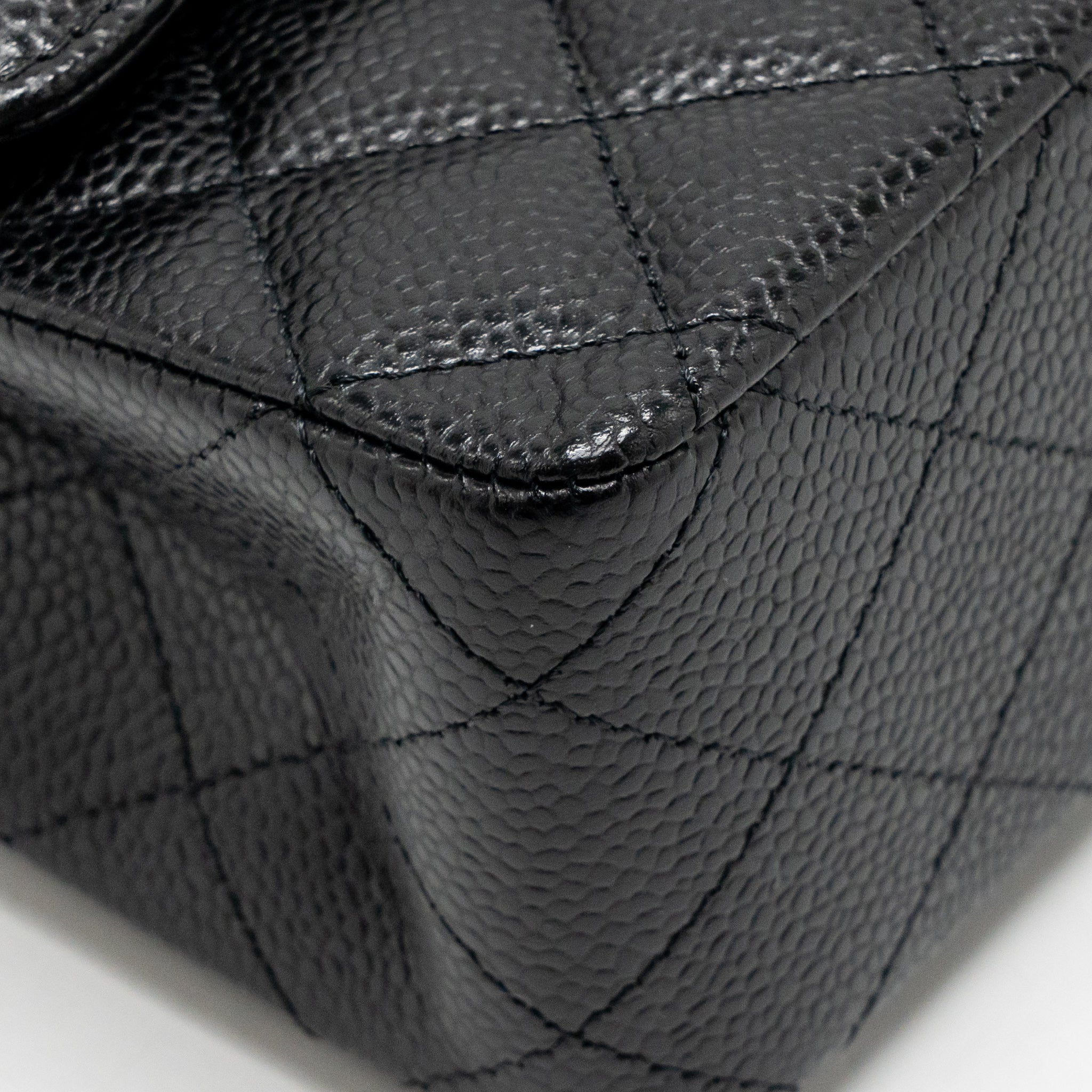 Chanel MEDIUM Classic Double Flap Bag Caviar Black SHW (Microchip) - Image 9