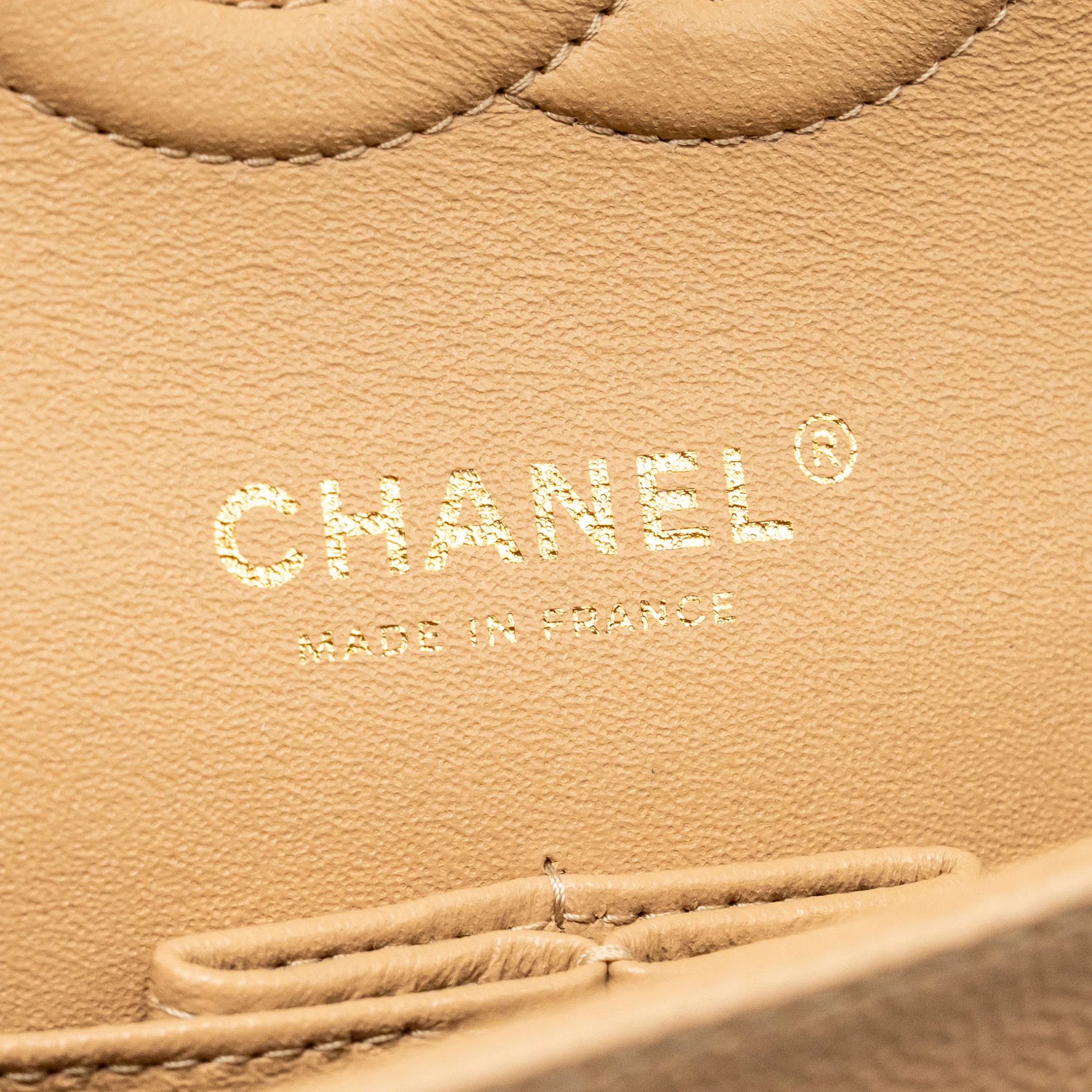 Chanel Medium classic double flap bag Caviar dark beige LGHW - Image 17
