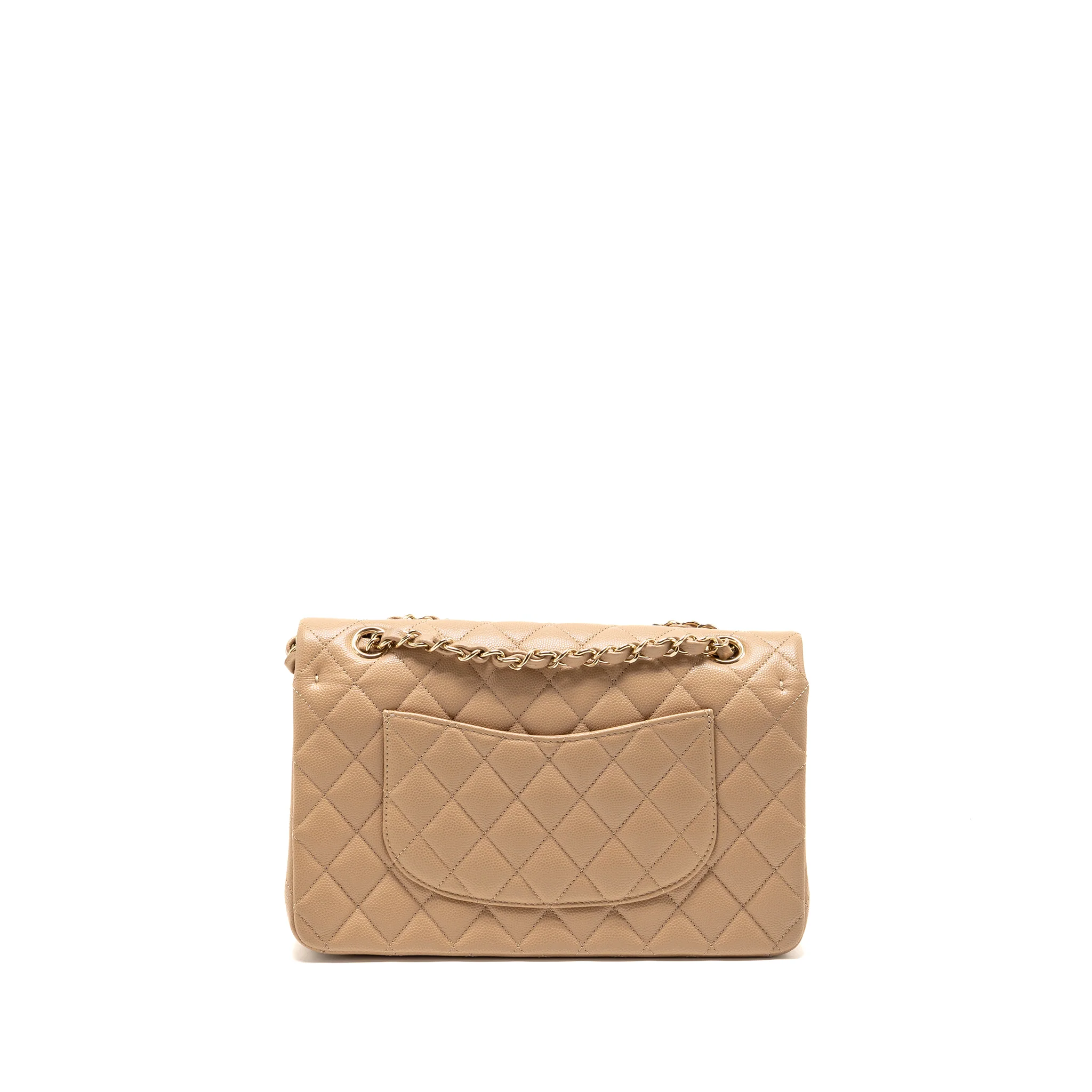 Chanel Medium classic double flap bag Caviar dark beige LGHW - Image 2