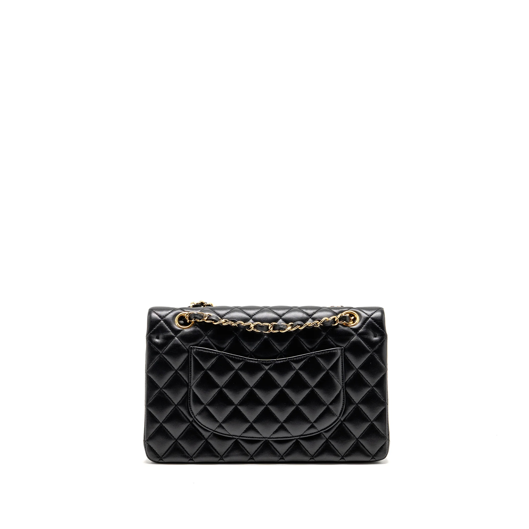 Chanel Medium Classic double Flap Bag Lambskin Black GHW - Image 2