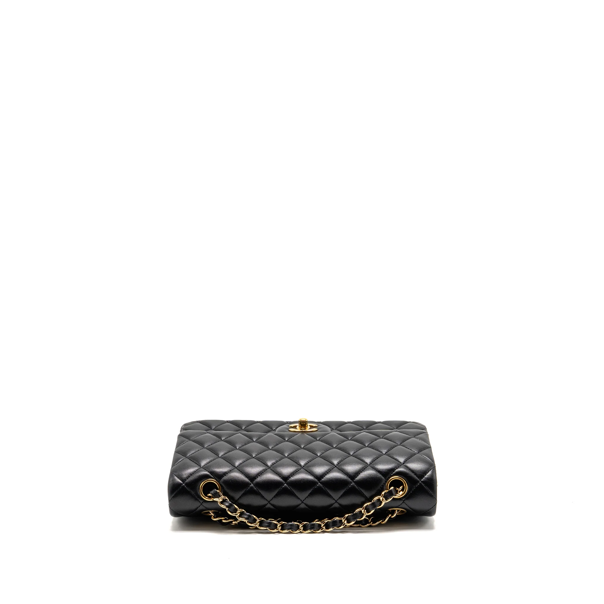 Chanel Medium Classic double Flap Bag Lambskin Black GHW - Image 5