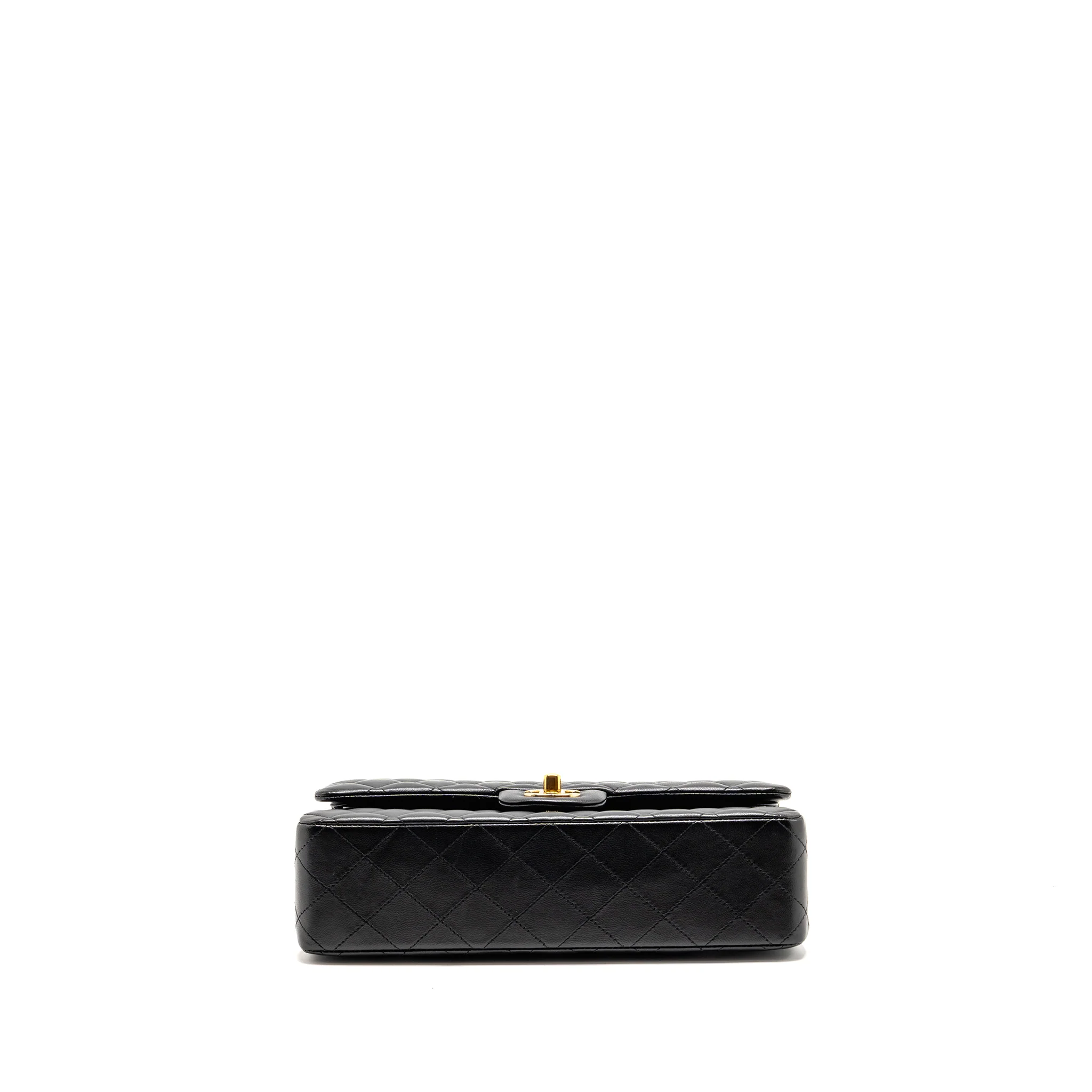 Chanel Medium Classic double Flap Bag Lambskin Black GHW - Image 6