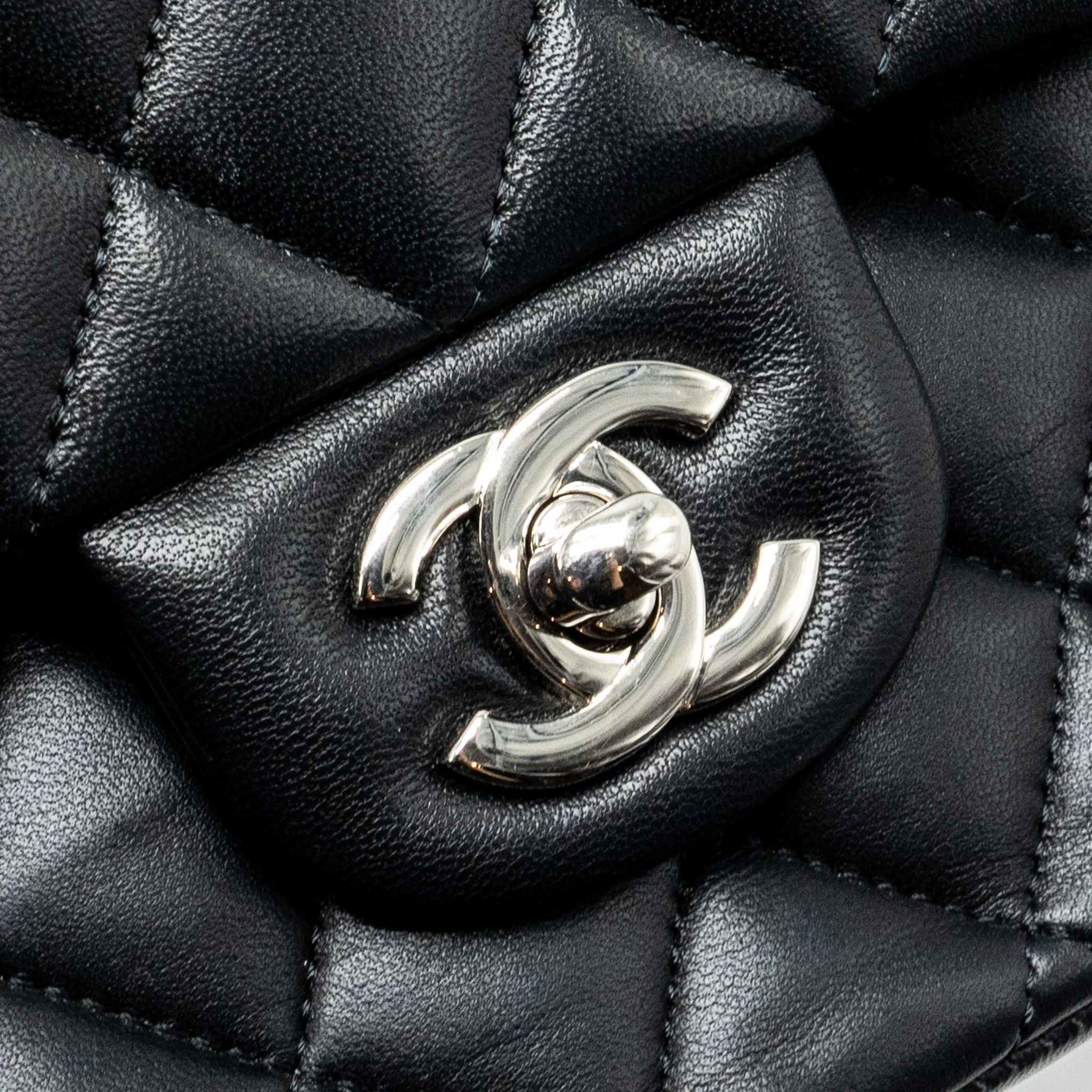 Chanel Medium Classic Double Flap Bag Lambskin Black SHW - Image 12