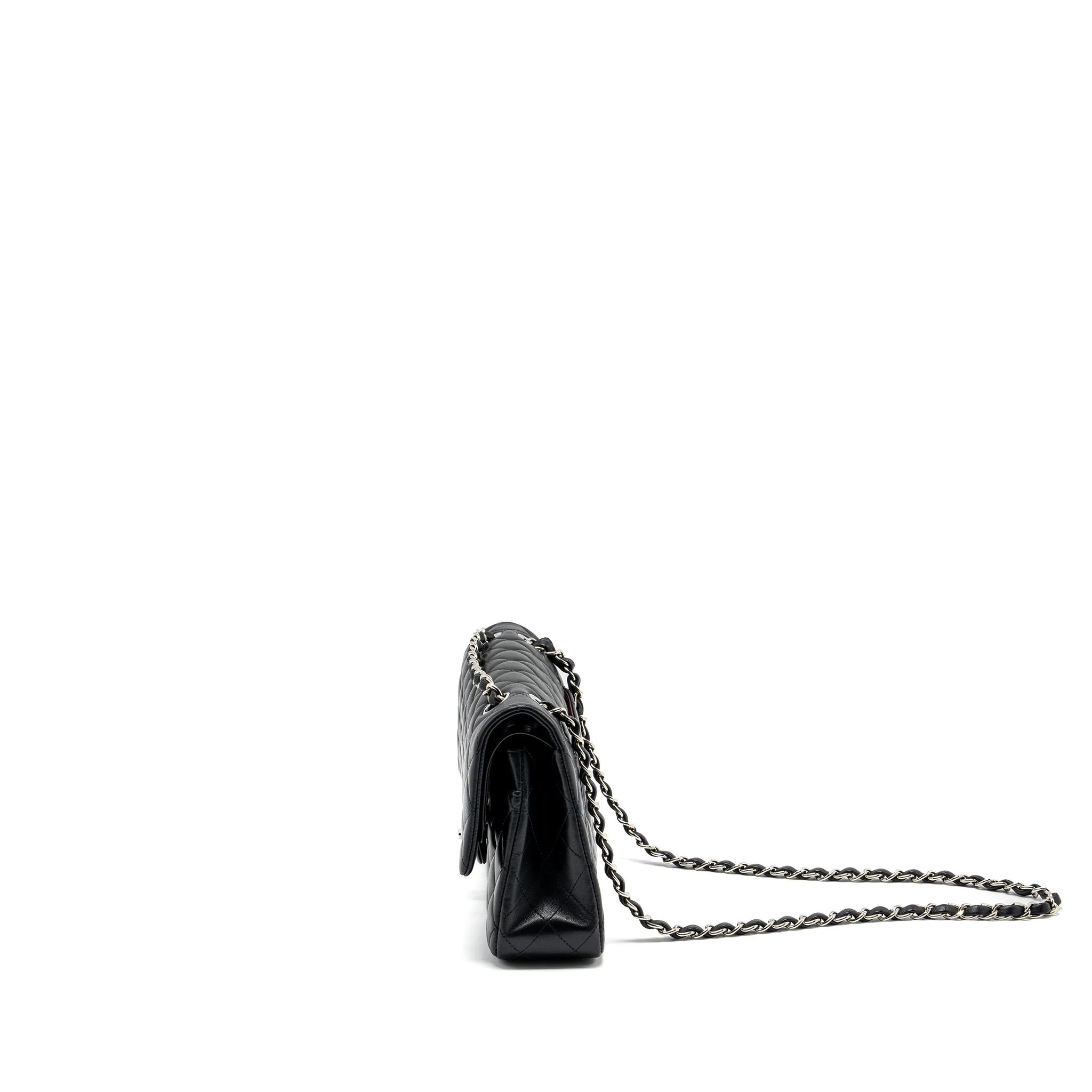 Chanel Medium Classic Double Flap Bag Lambskin Black SHW - Image 4