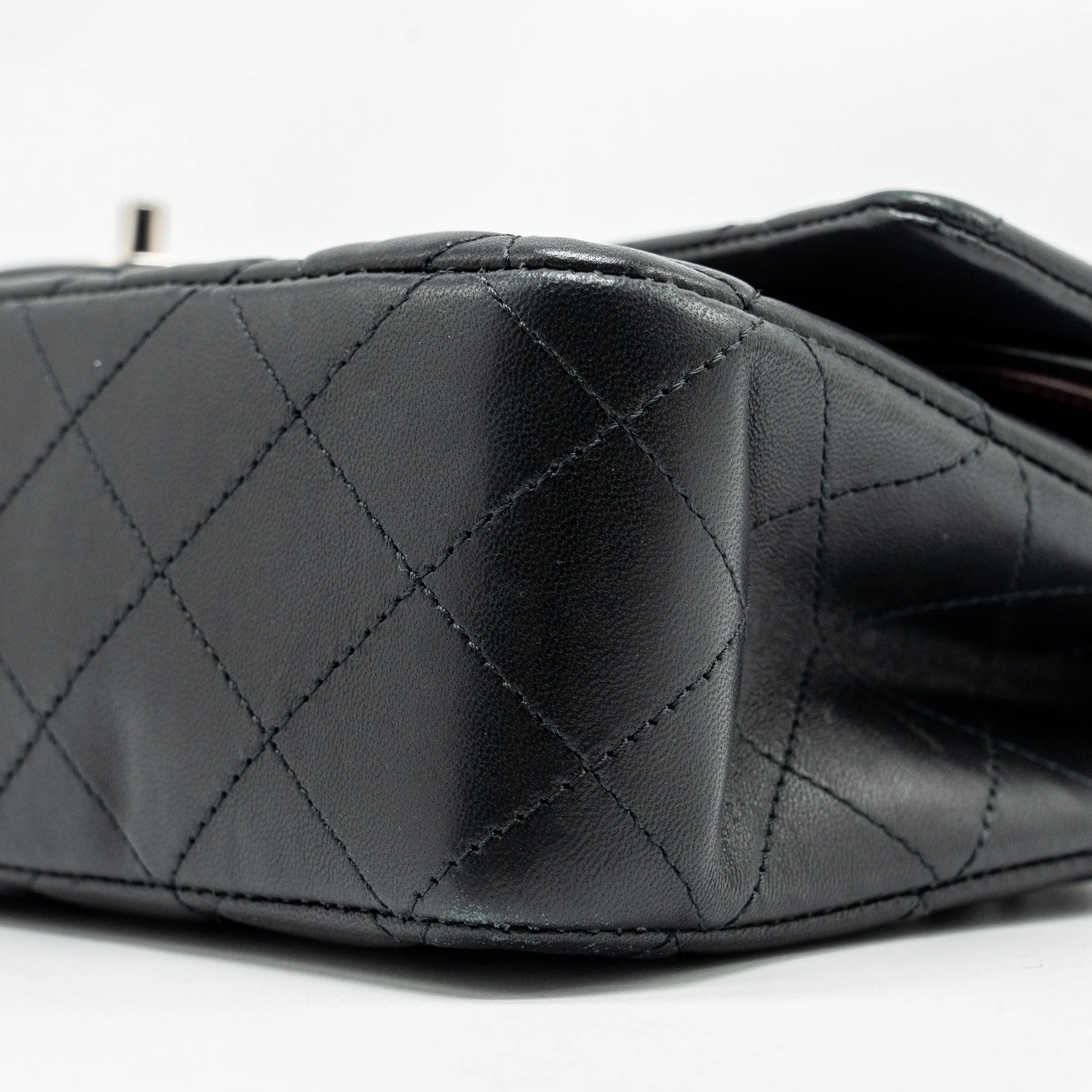 Chanel Medium Classic Double Flap Bag Lambskin Black SHW - Image 7