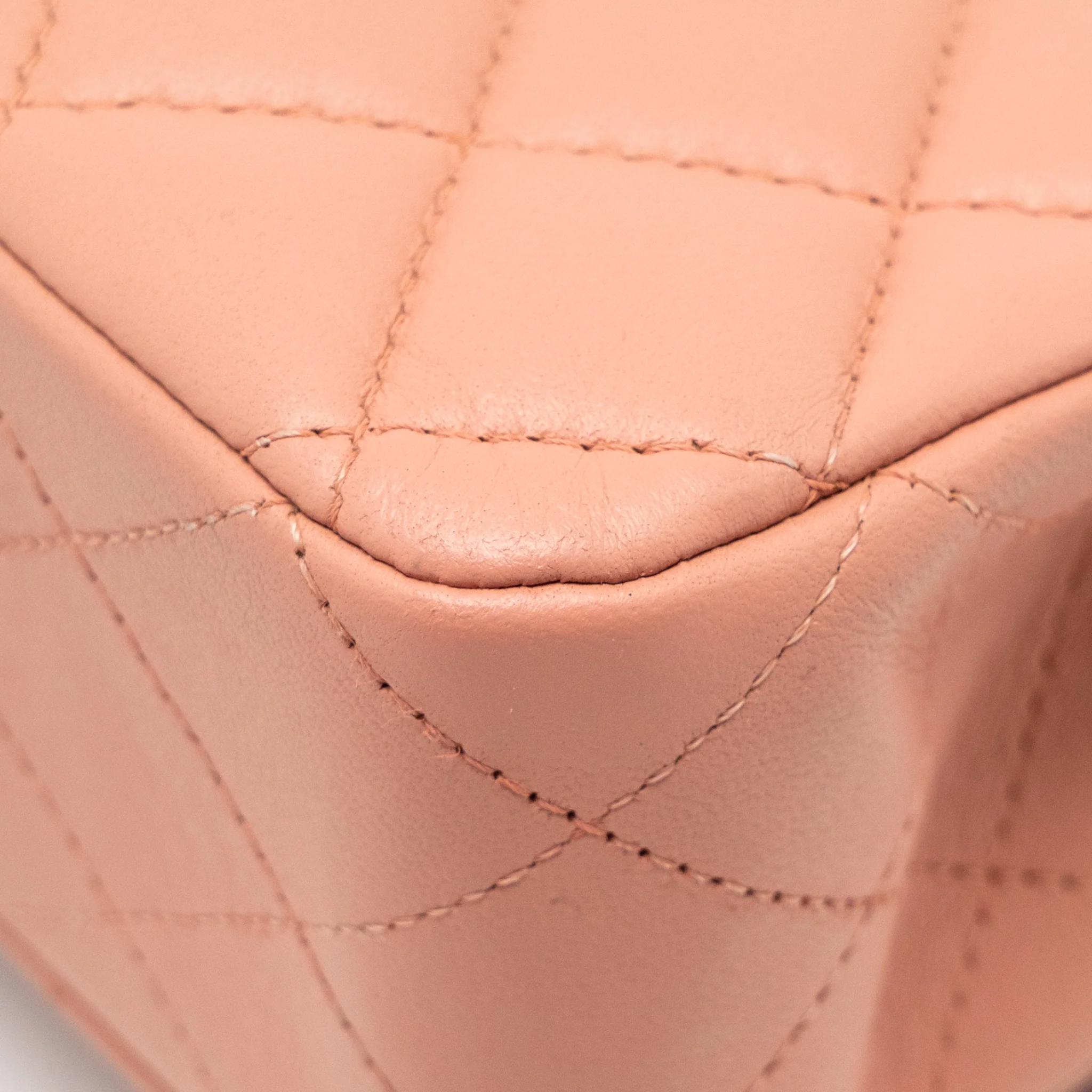 Chanel Medium Classic Double flap bag lambskin pink SHW (microchip) - Image 11