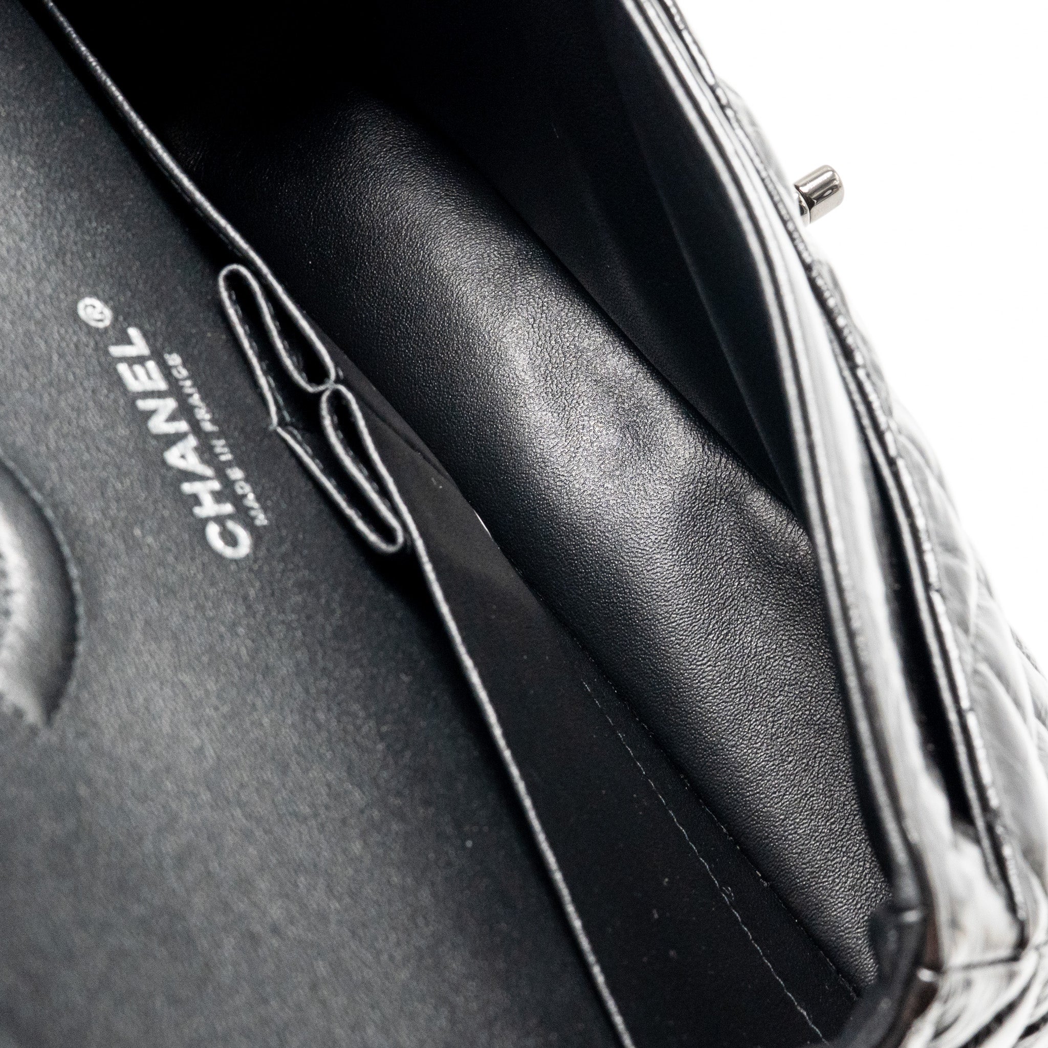 Chanel Medium Classic Double Flap Bag Patent SO Black - Image 15