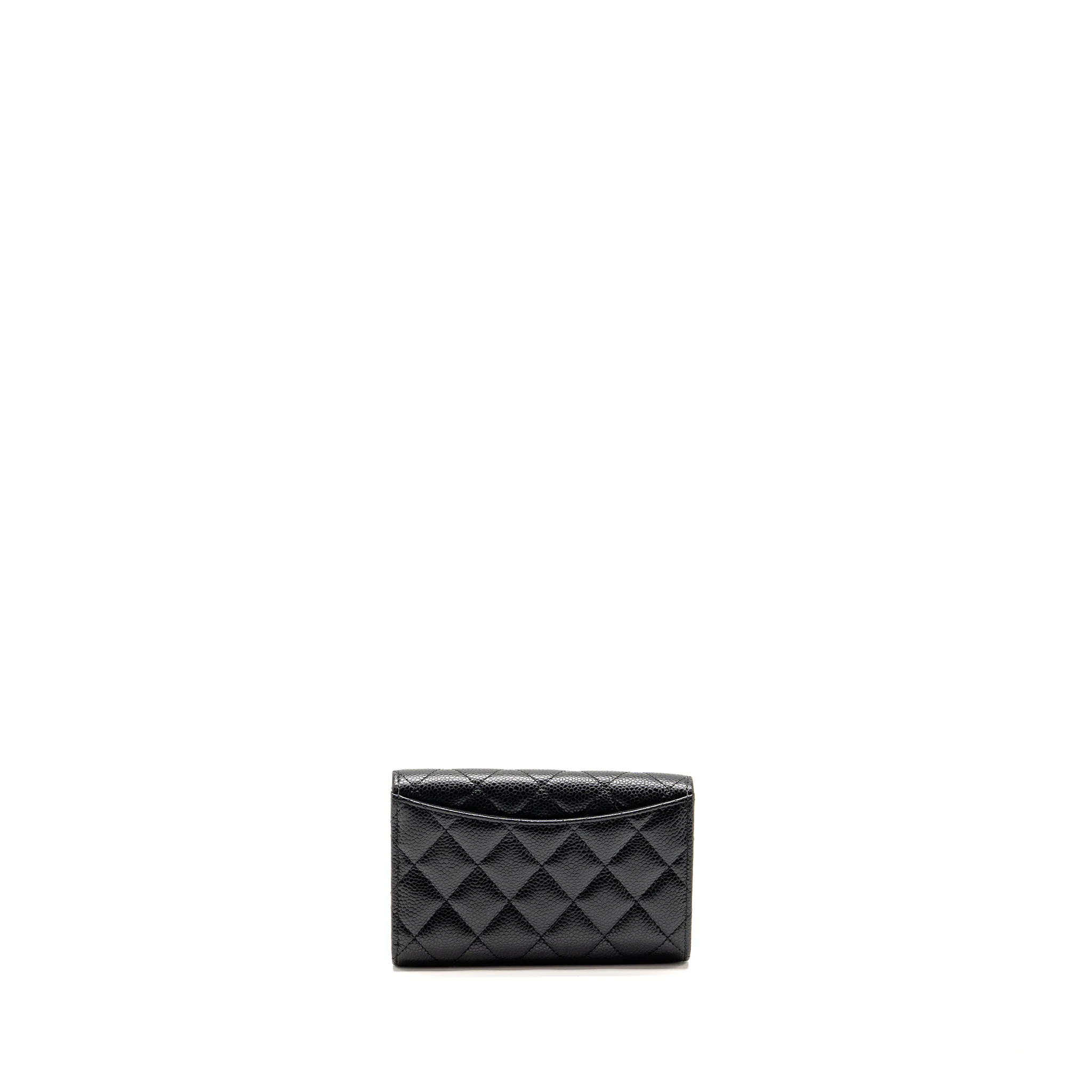 Chanel Medium Classic Flap Compact Wallet Caviar Black GHW (Microchip) - Image 2