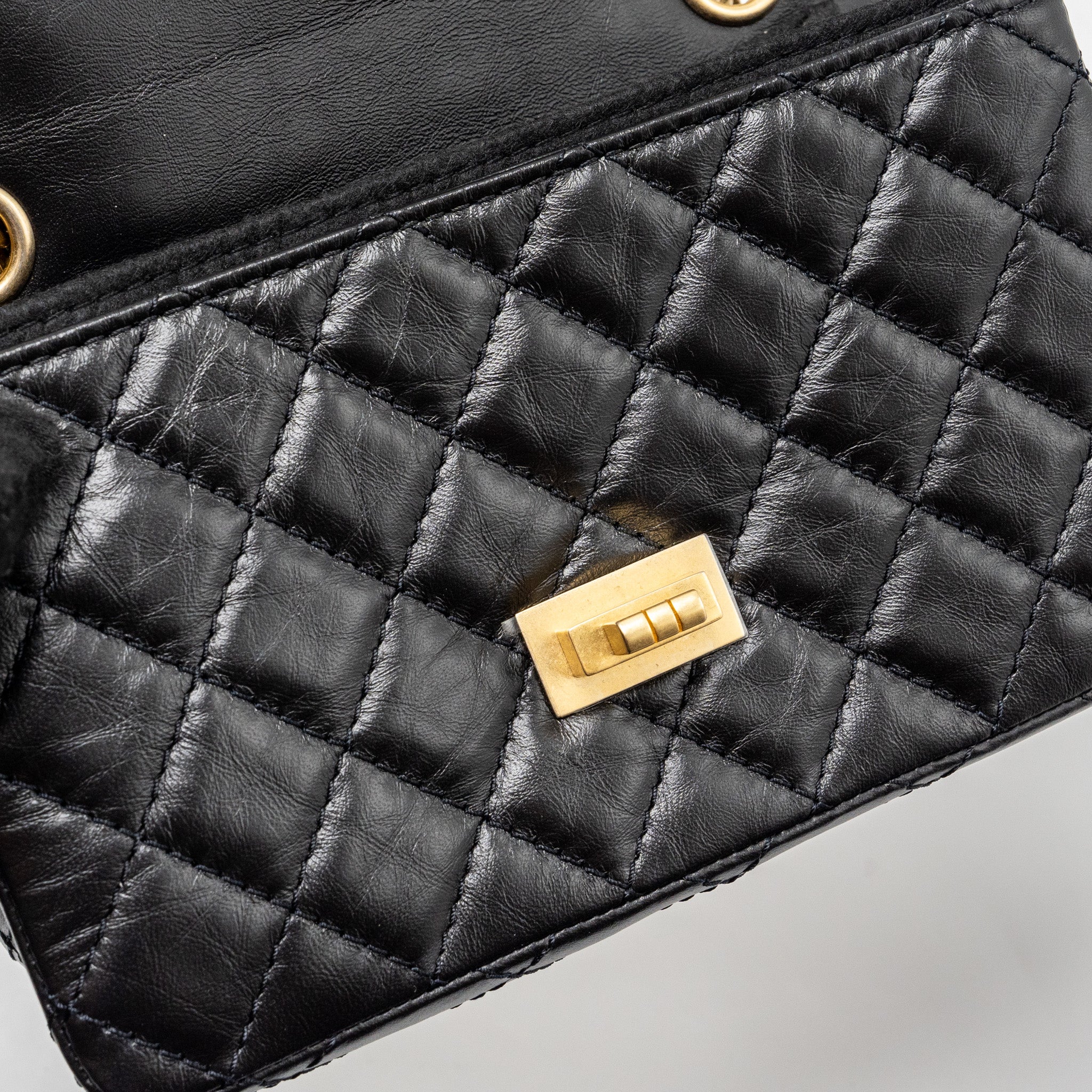 Chanel Mini 2.55 Reissue Aged Calfskin Black GHW (Microchip) - Image 9